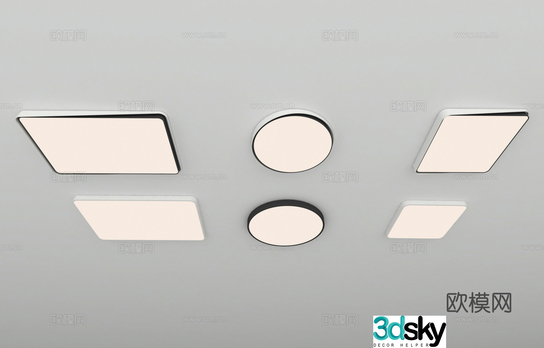 Living room ceiling light 3d model