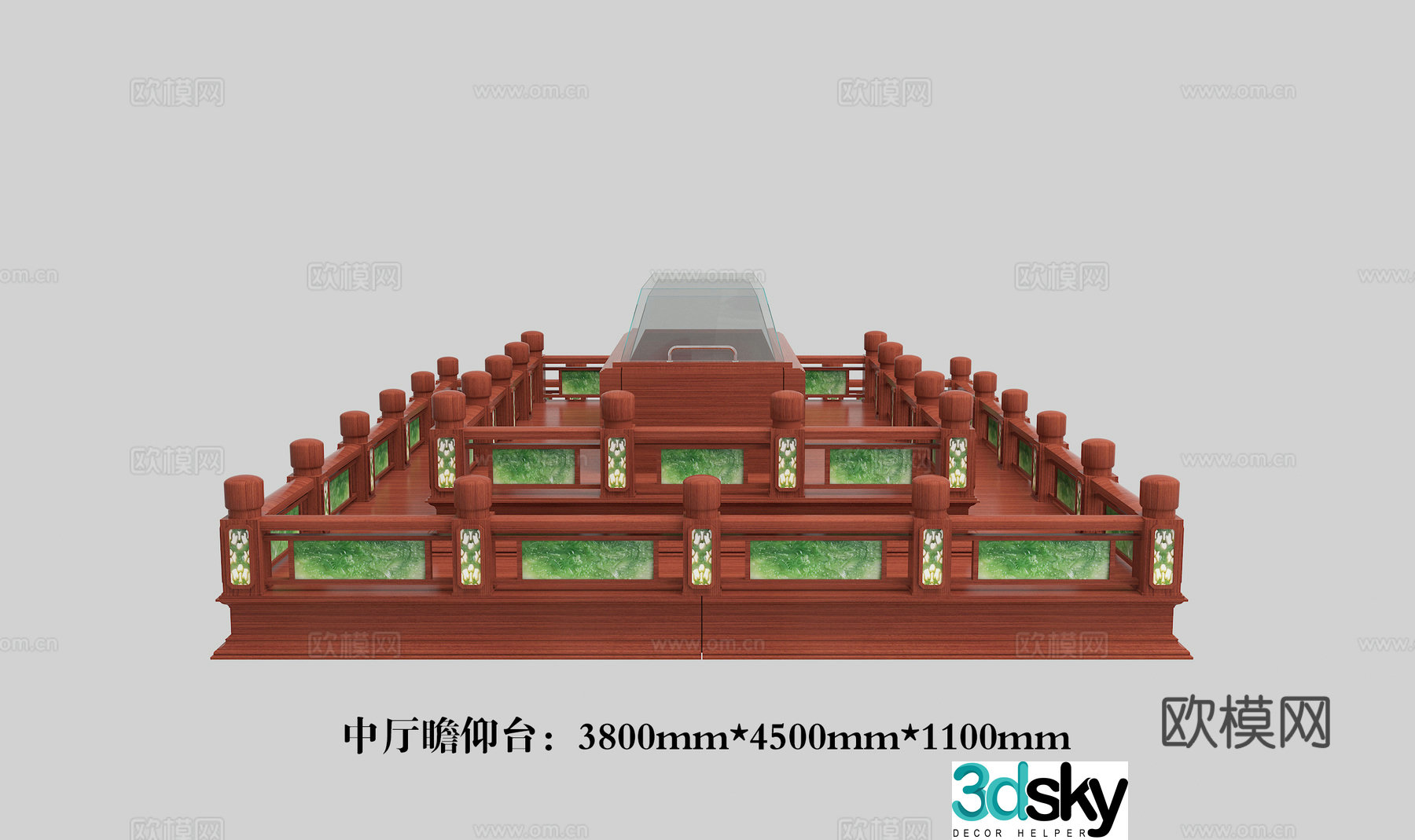 Advanced double-layer crystal coffin crystal table 3D model