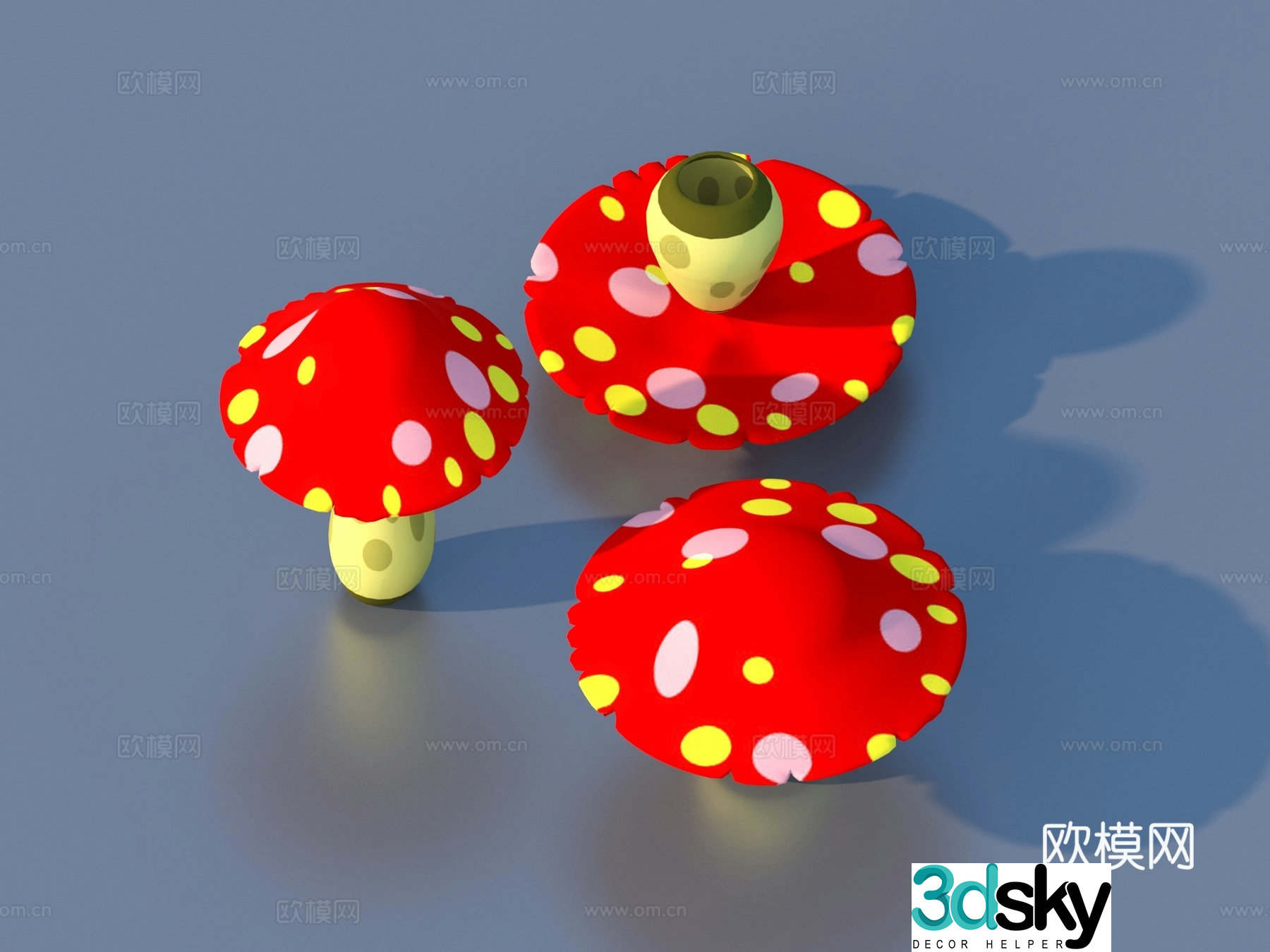 Mushroom Cartoon Mushroom 3D Model