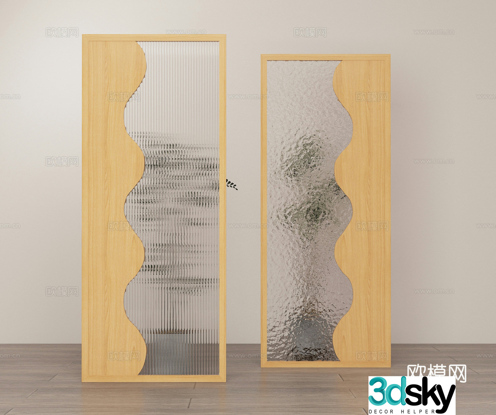 Modern simple medieval style screen 3d model