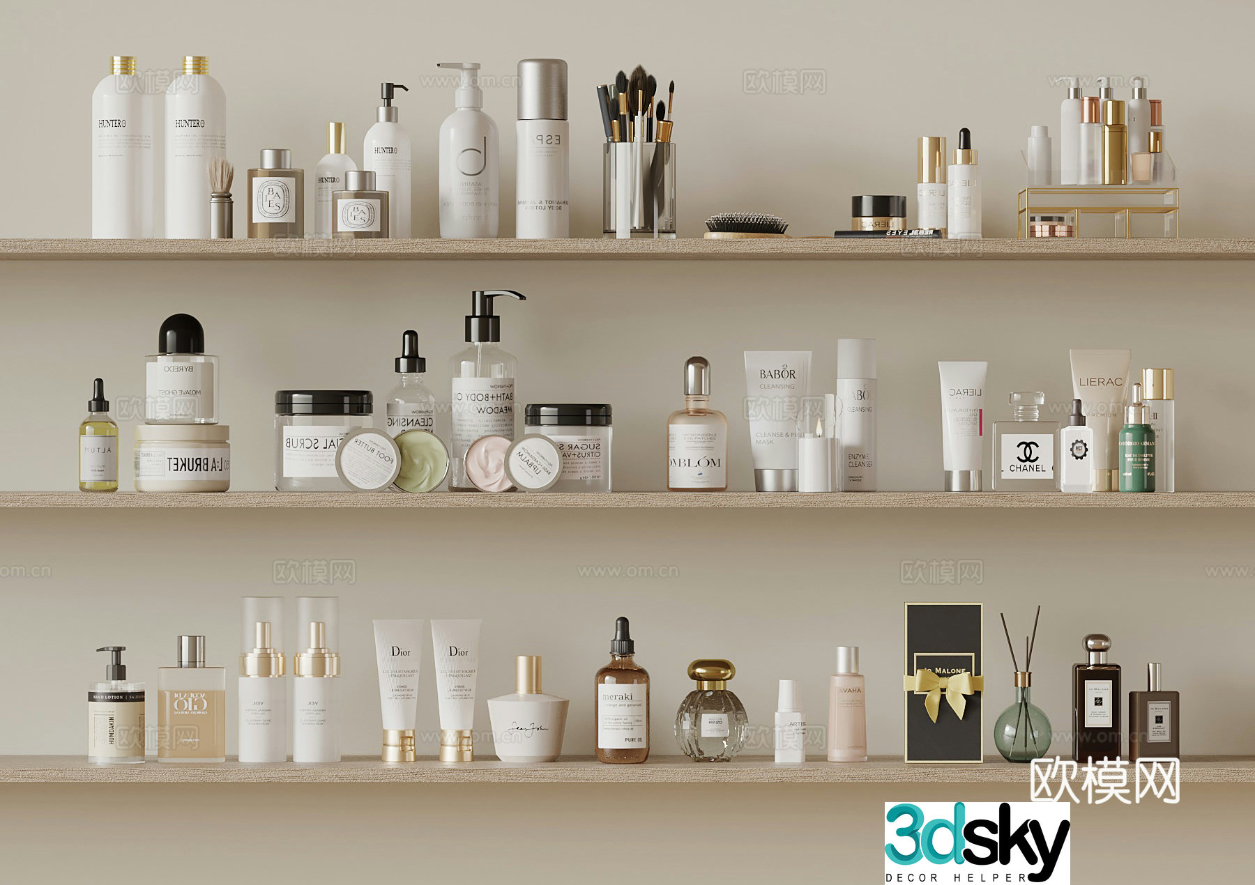 Cosmetics Modern cosmetics 3D model