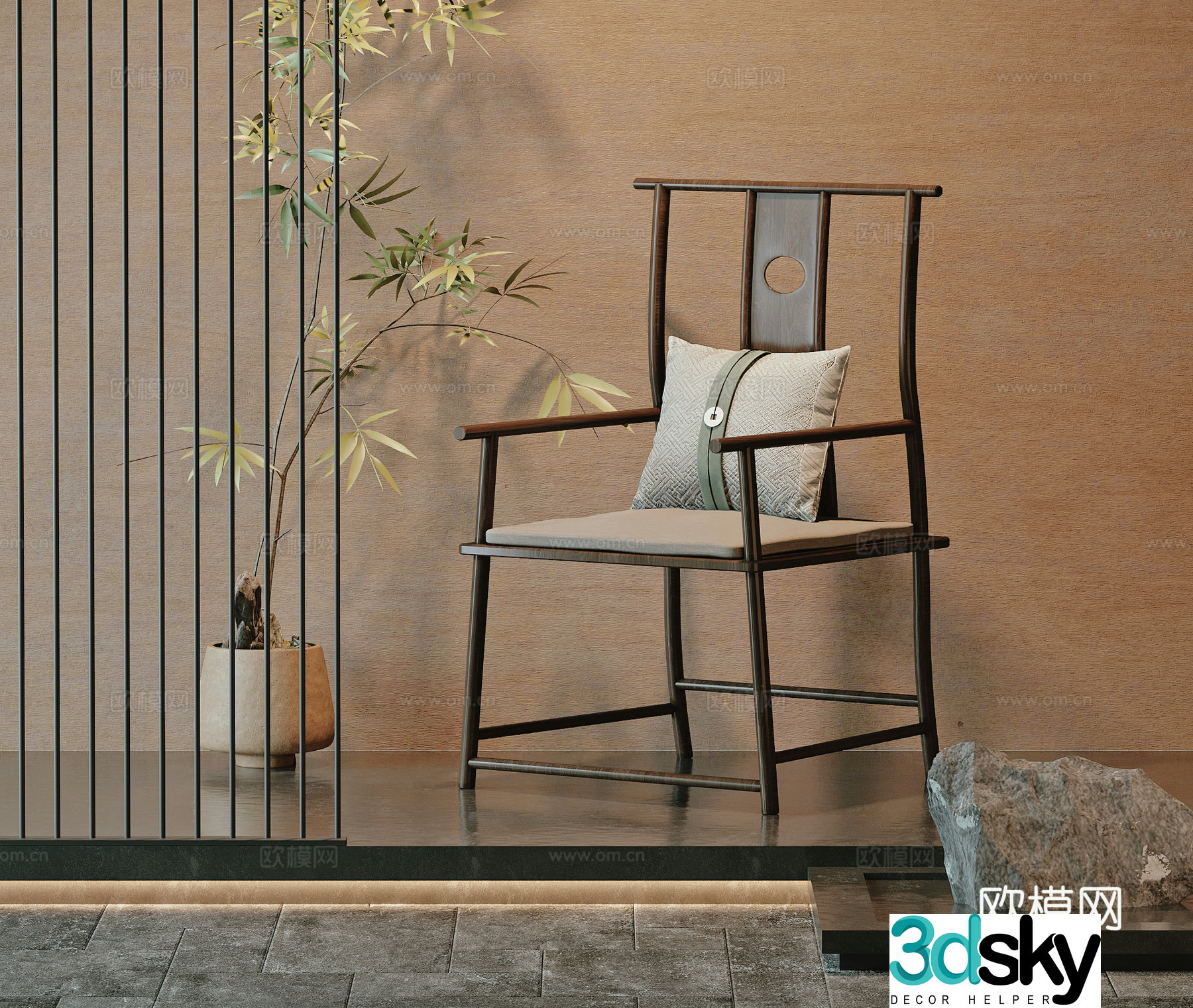 New Chinese chair 3d model