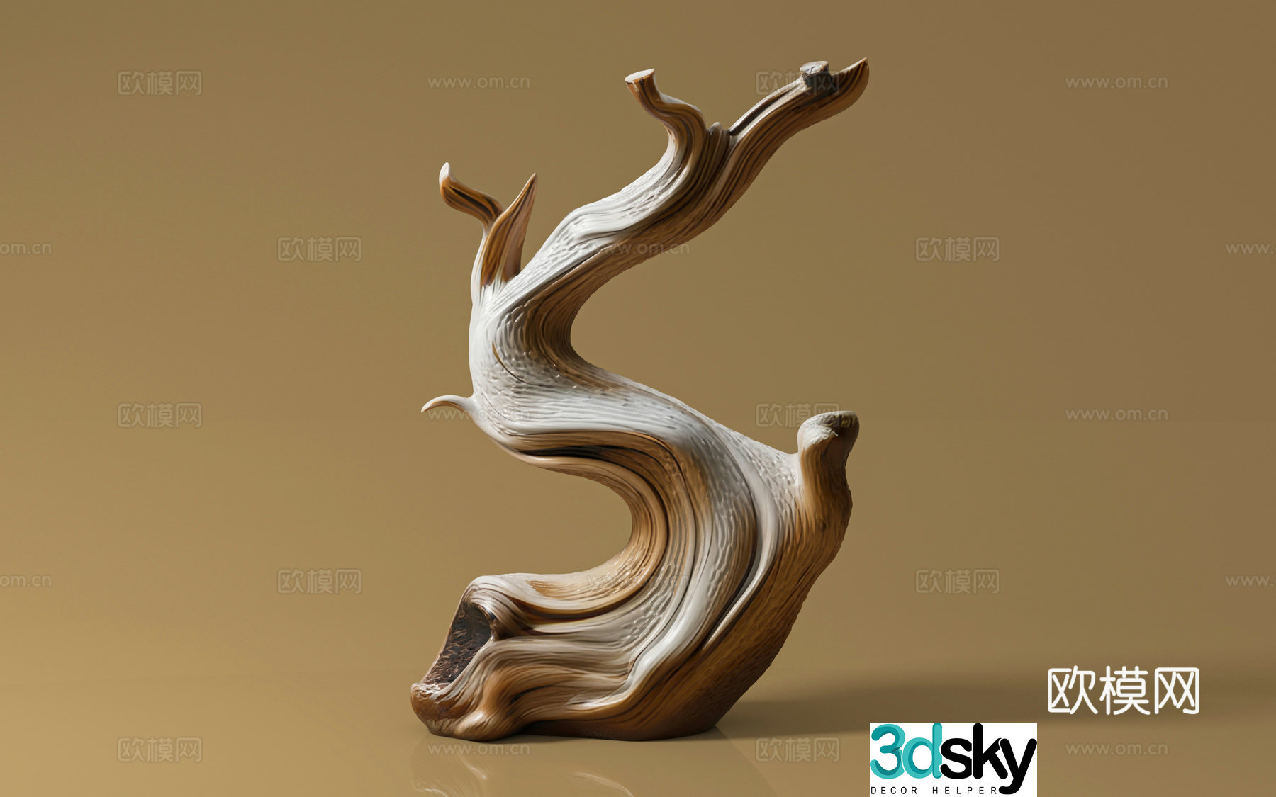 Root carving wood carving sculpture art ornaments abstract creativity cultural relics exhibition display text 3d model
