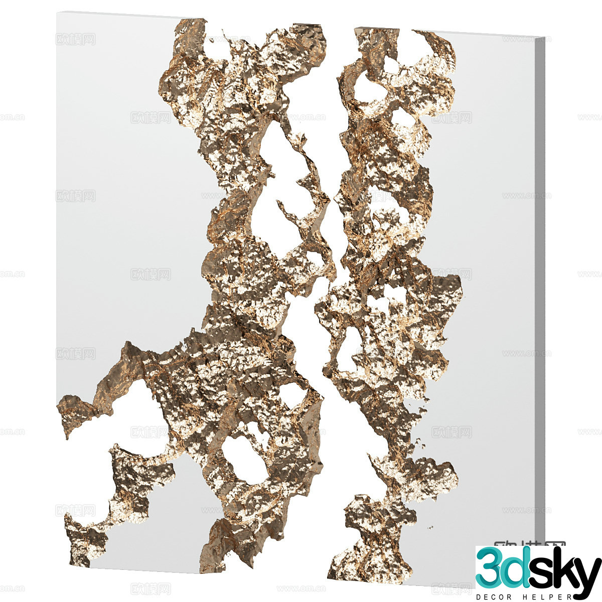 Modern light luxury art hanging decoration 3D model