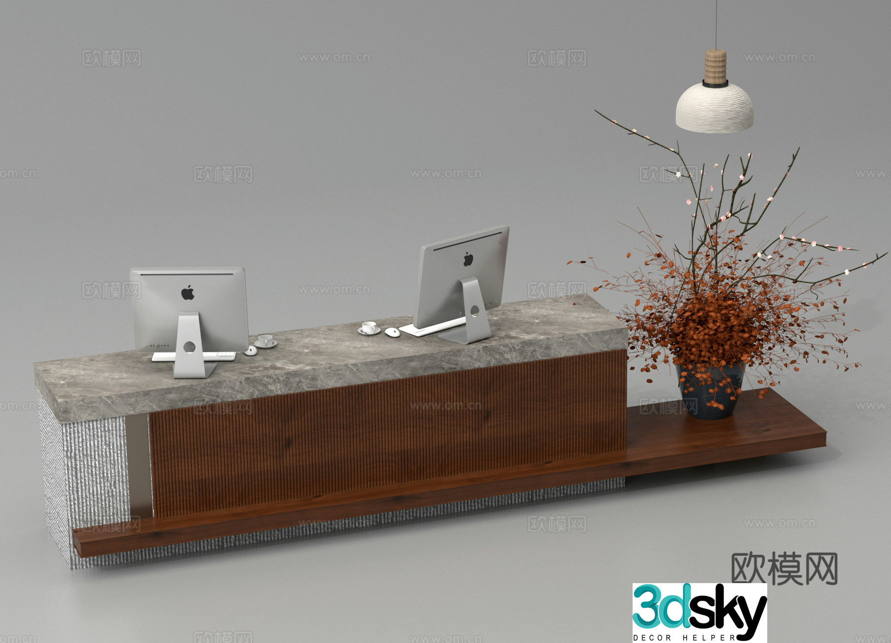 Reception desk Front desk Consulting desk Service desk 3d model