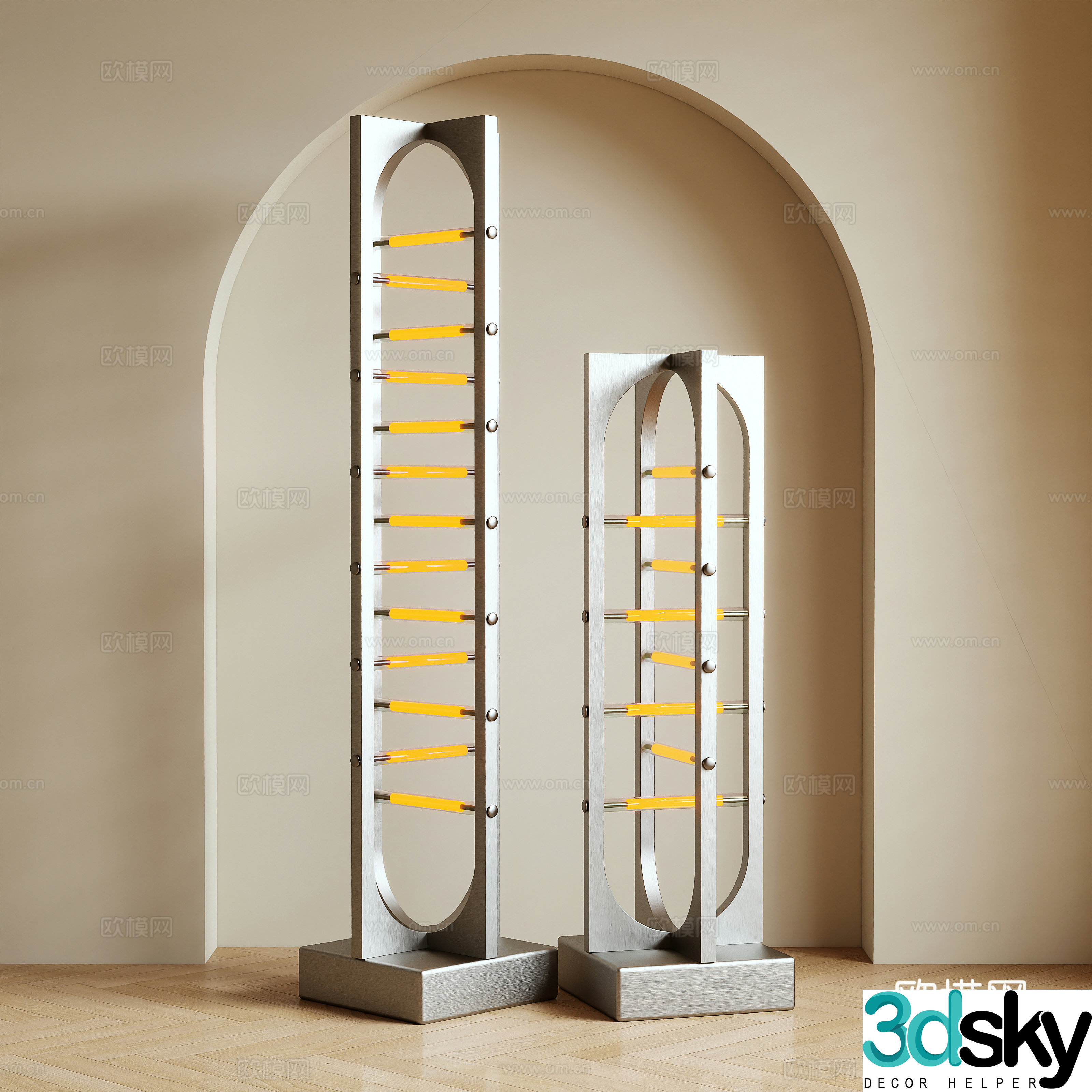 Modern floor lamp Metal lamp 3d model