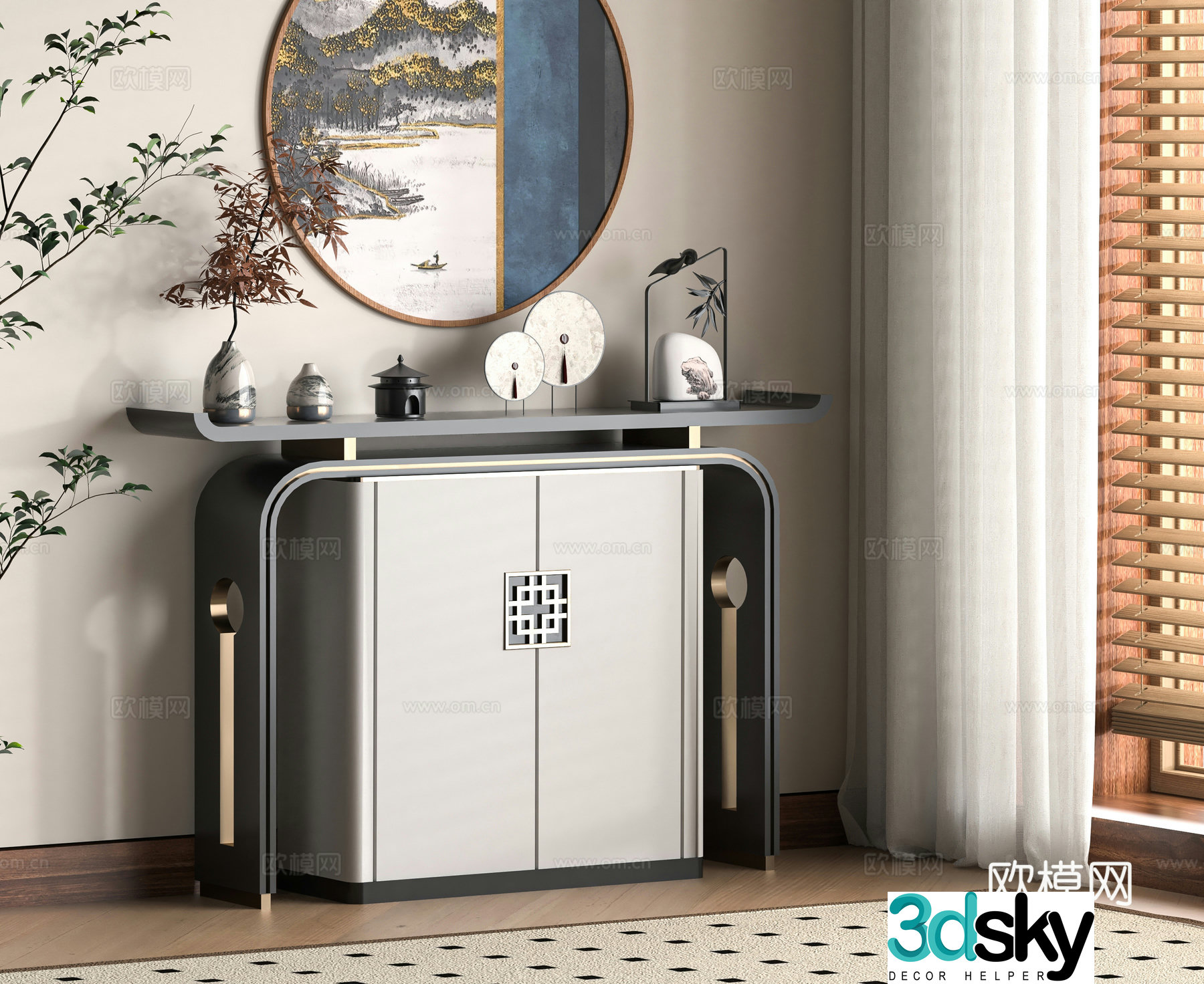 New Chinese style 3D model