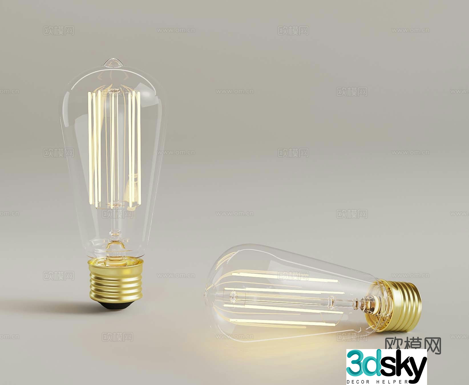 Modern light bulb 3d model