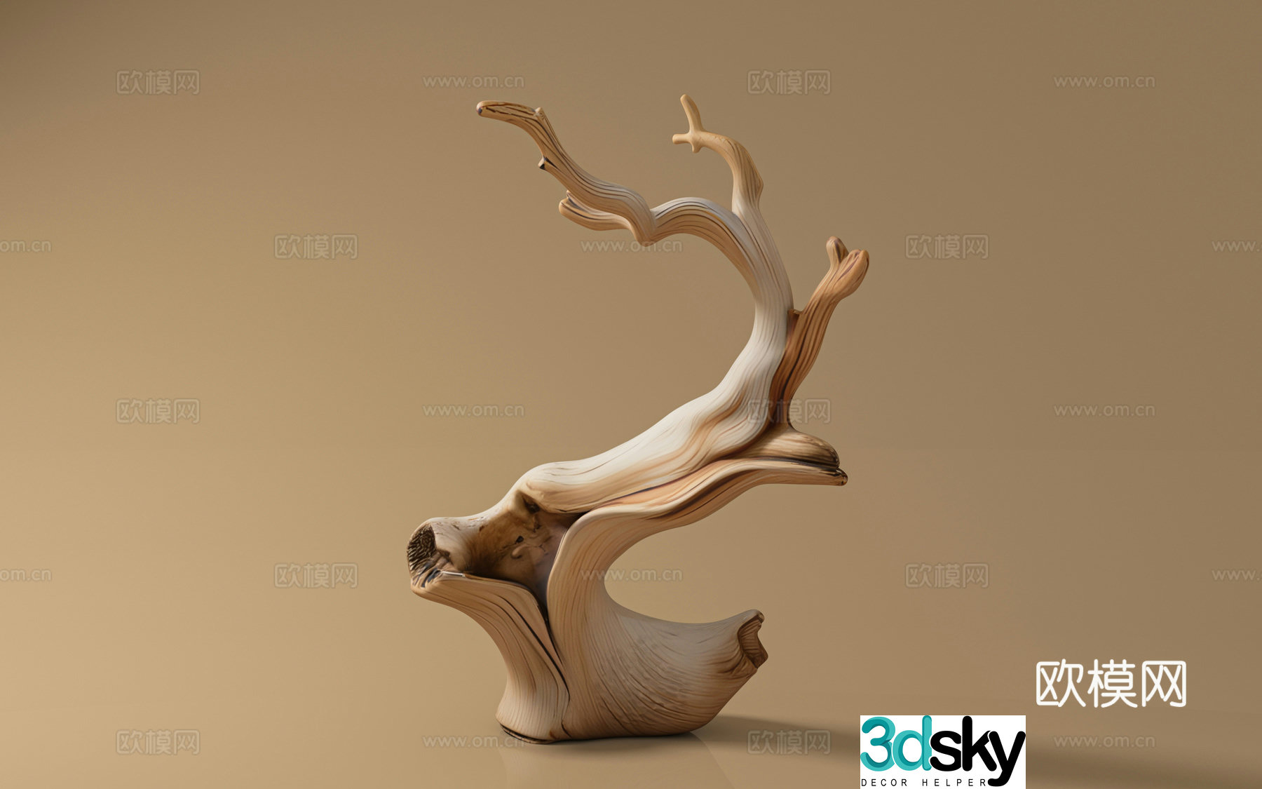 Wooden carving root carving landscape sculpture art carving landscape decoration sculpture ornaments scene atmosphere beauty 3d model