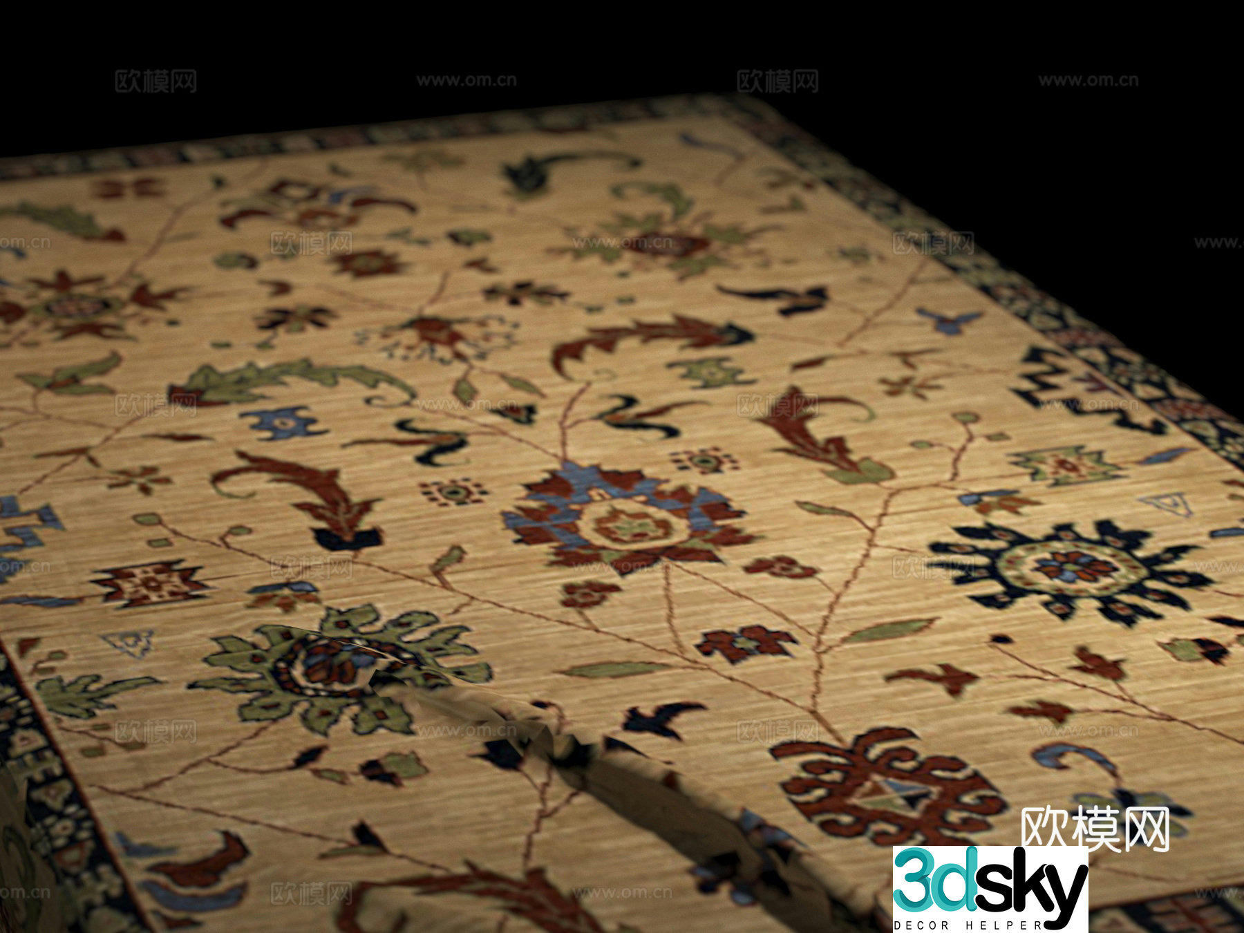 Tablecloth Retro Tablecloth Dining Tablecloth 3d Model