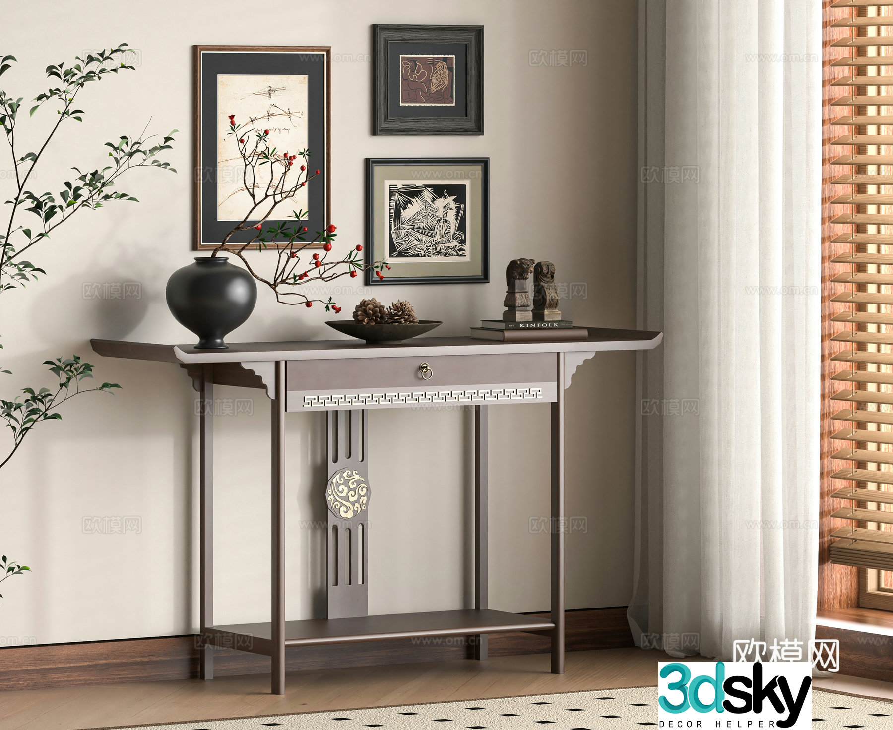New Chinese style 3D model