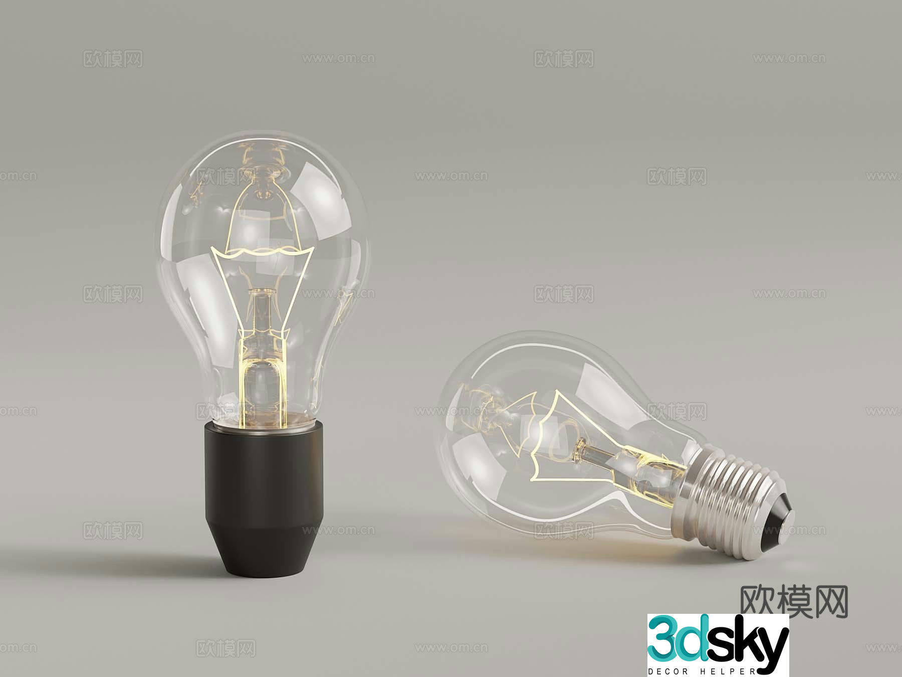 Modern light bulb 3d model