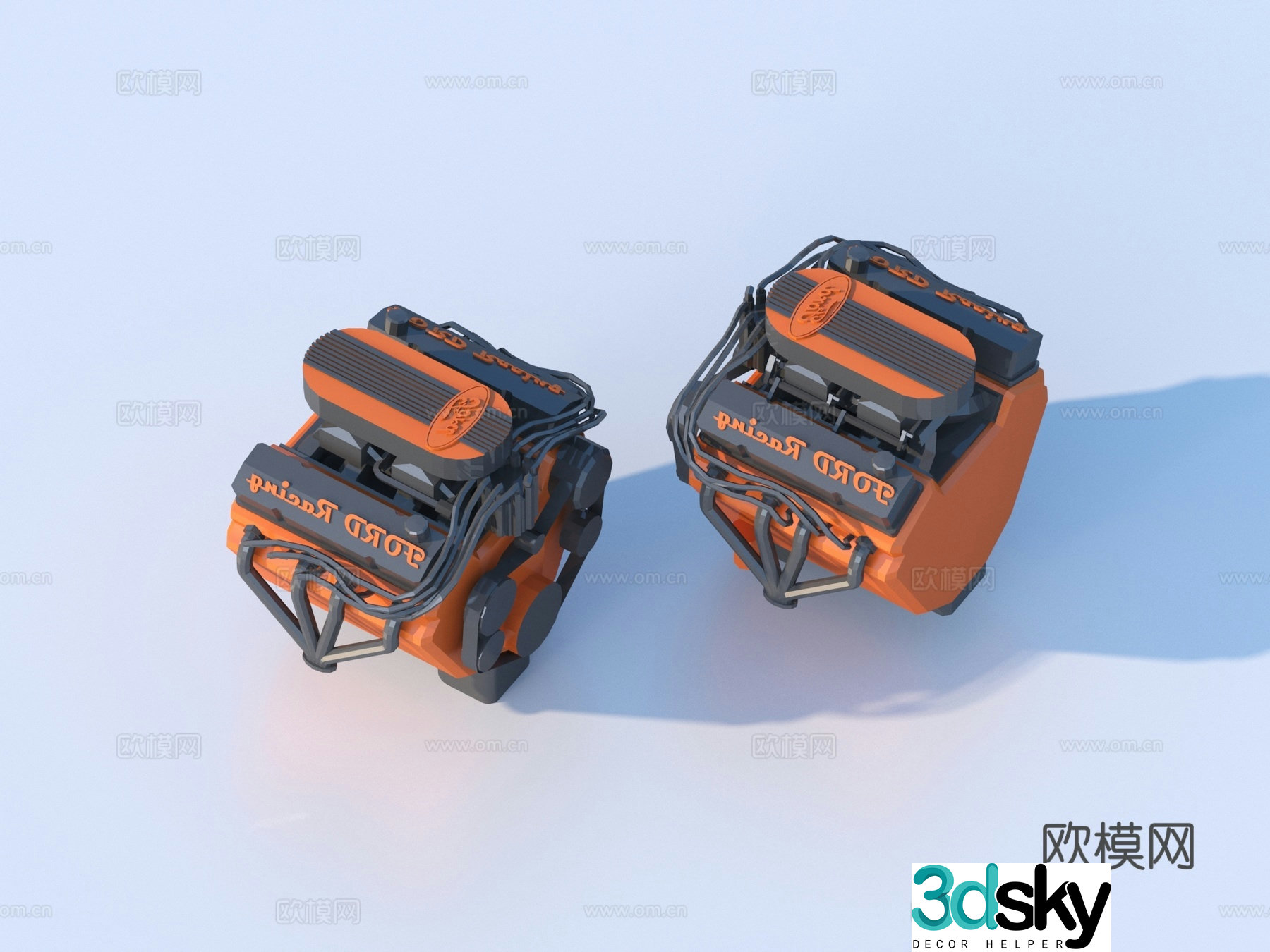 Motor Motor Engine Engine Power System Industrial Equipment 3D Model