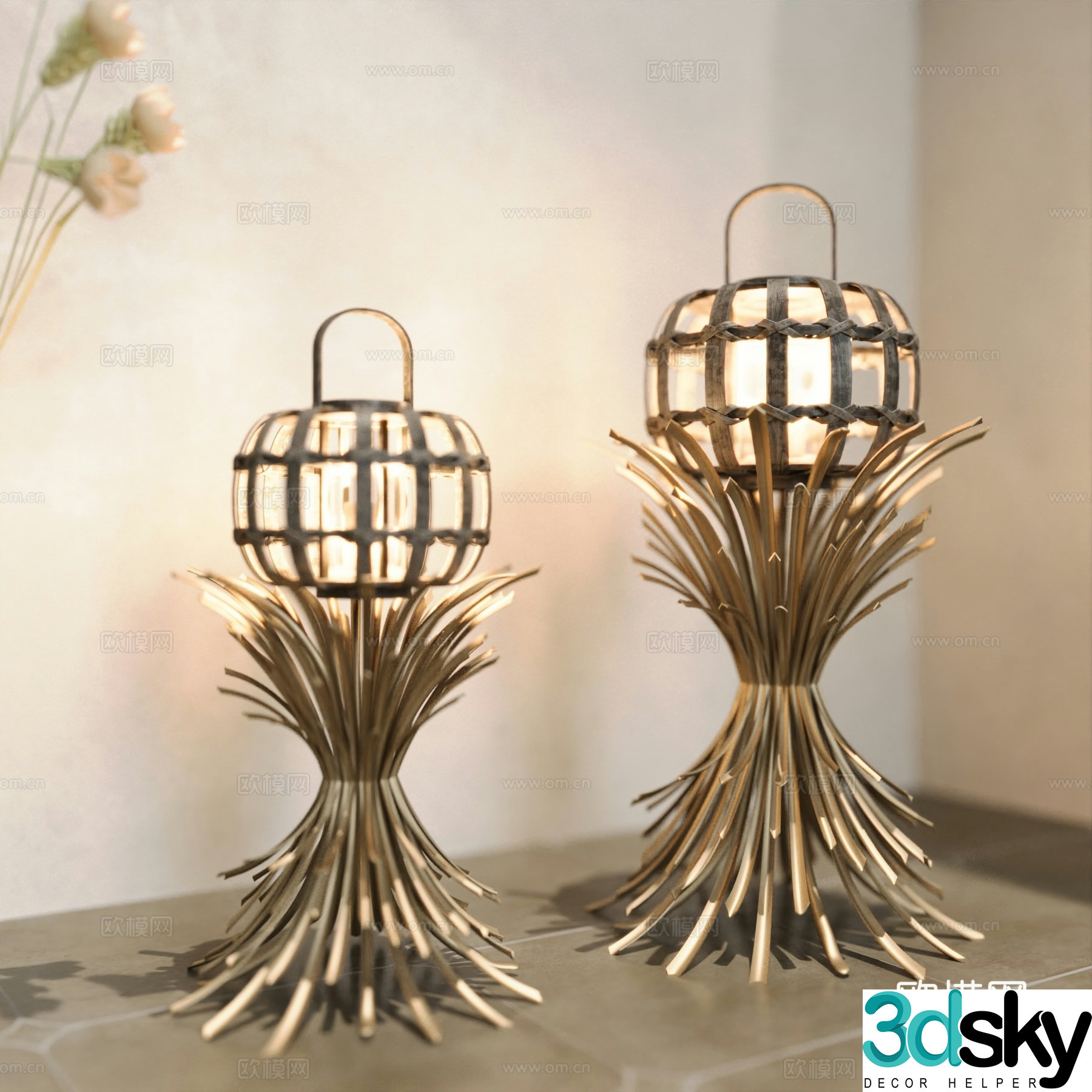 Wasabi Middle Ages Floor Lamp Decorative Lamp 3D Model
