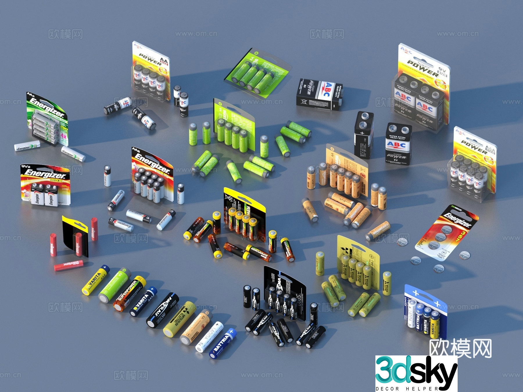 Battery Lithium Battery Dry Battery No. 5 Battery 3D Model
