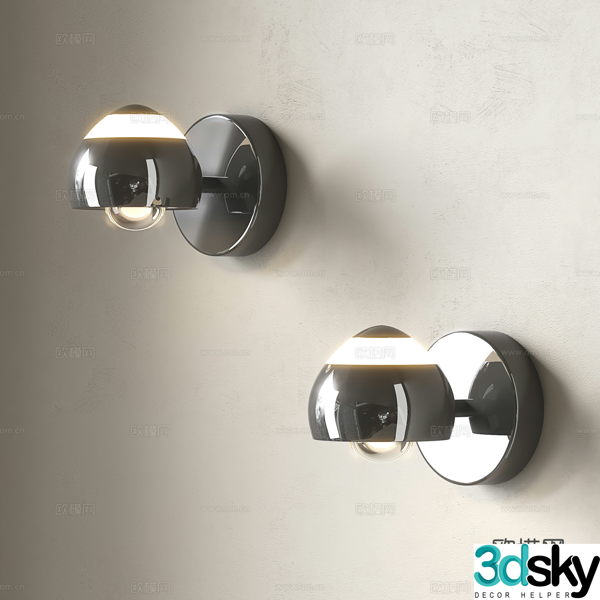 Modern wall light luxury wall light bedside wall light aisle corridor wall light 3D model