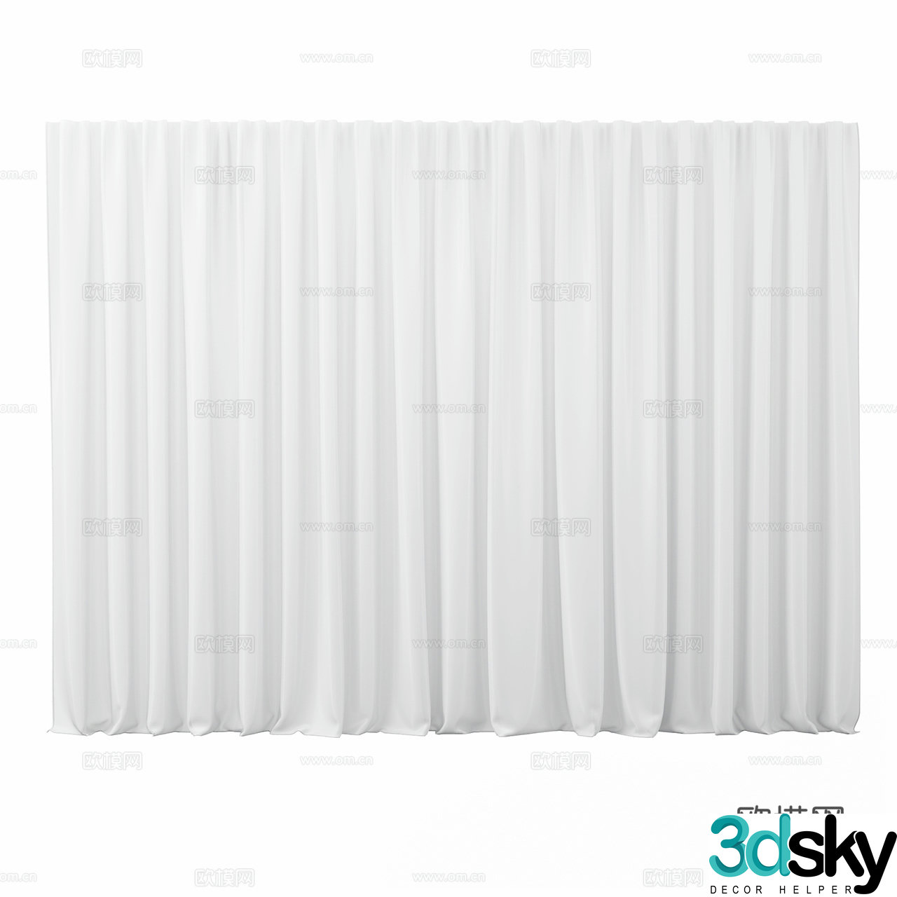 Drapilux modern curtains cloth curtains gauze curtains minimalist curtains minimalist curtains 3d model