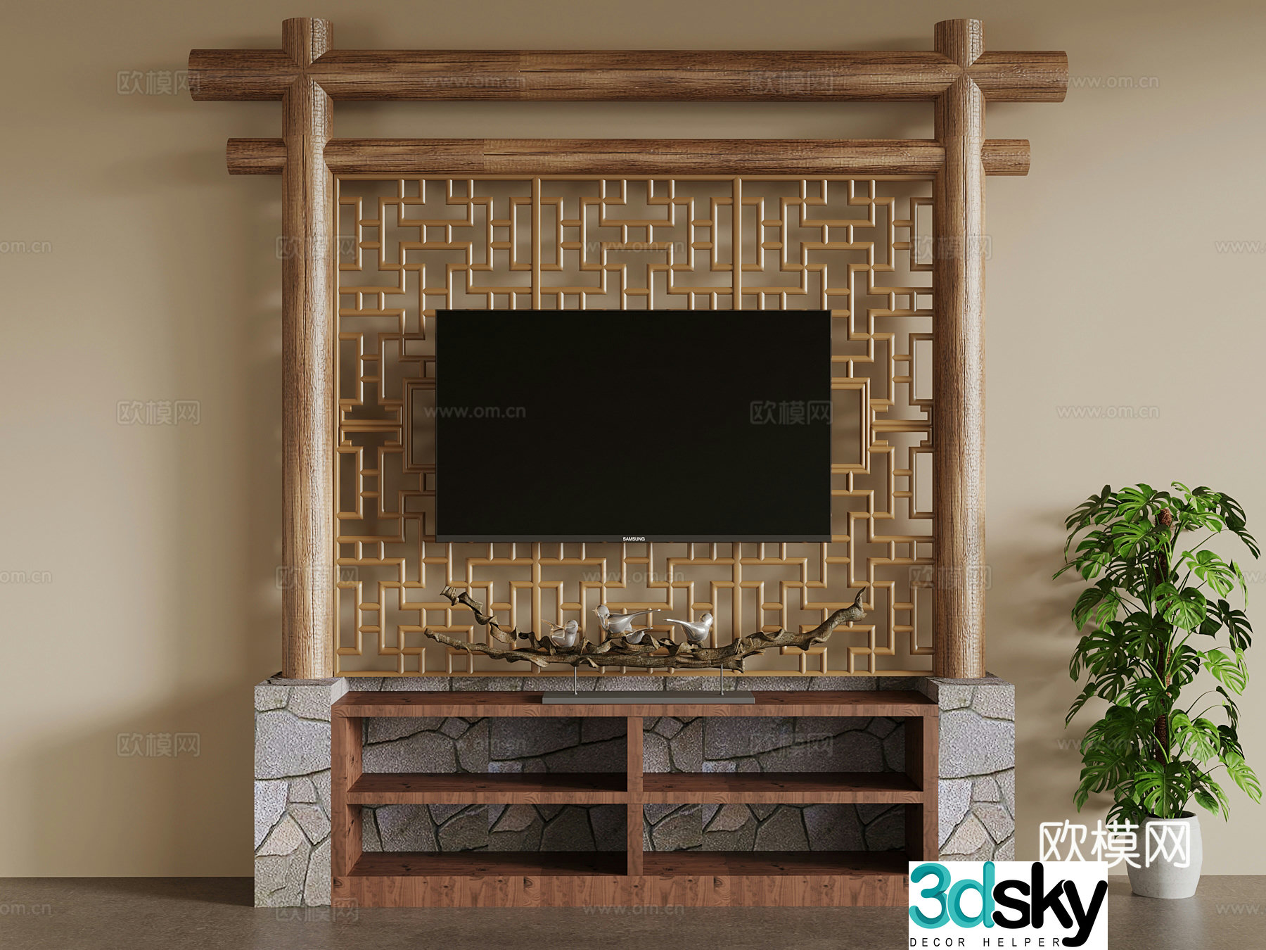 TV cabinet Wasabi TV cabinet B&B TV cabinet 3D model