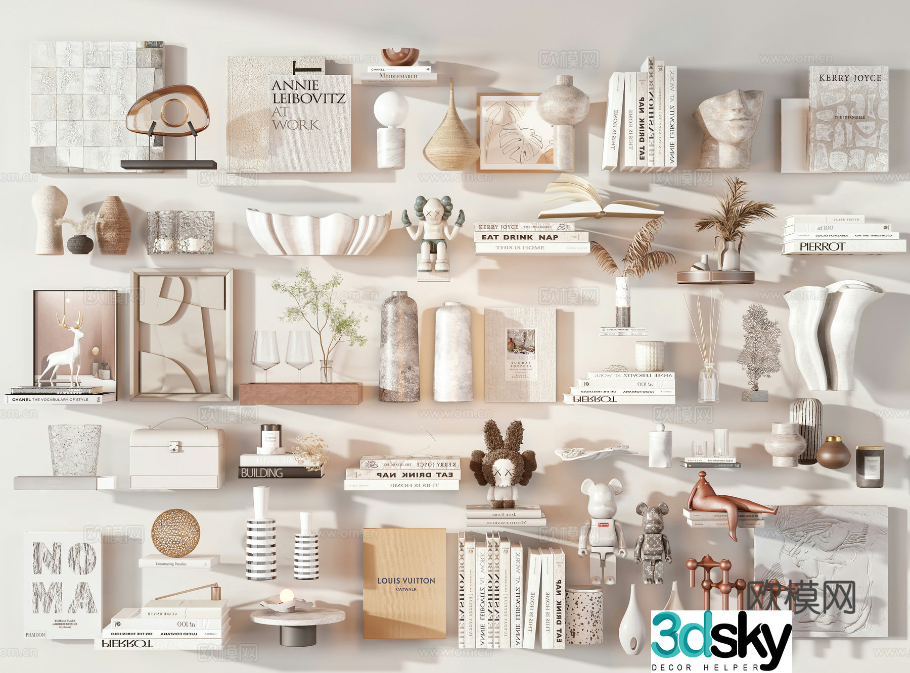 Modern decorative ornaments 3d model