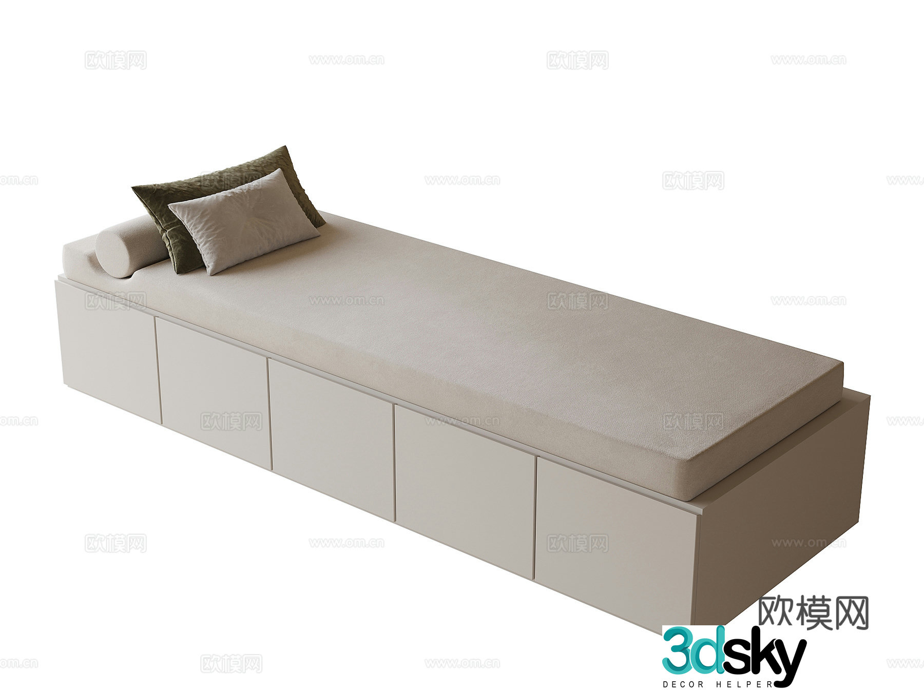 Modern bay window mat bay window 3d model