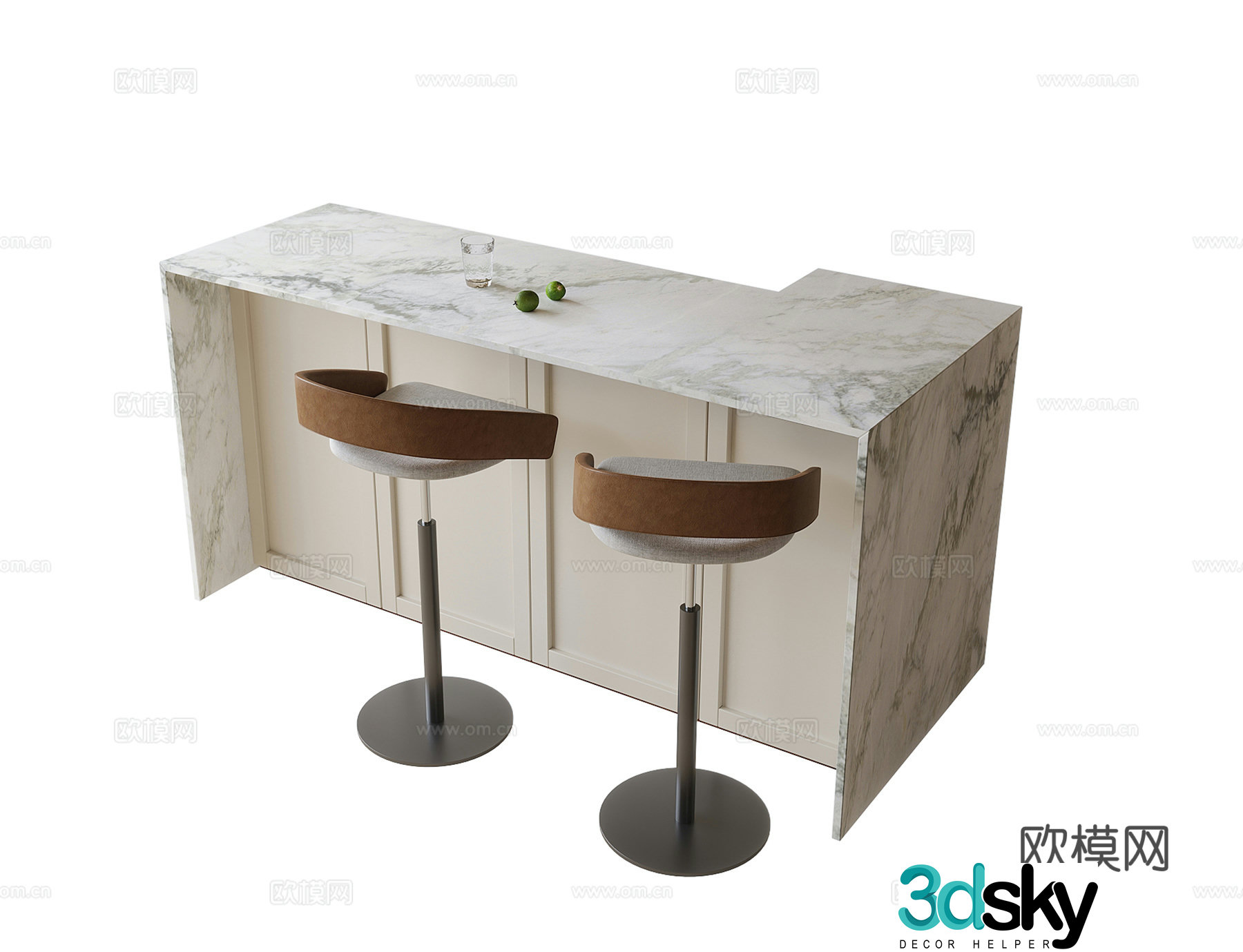 Modern bar chair 3d model