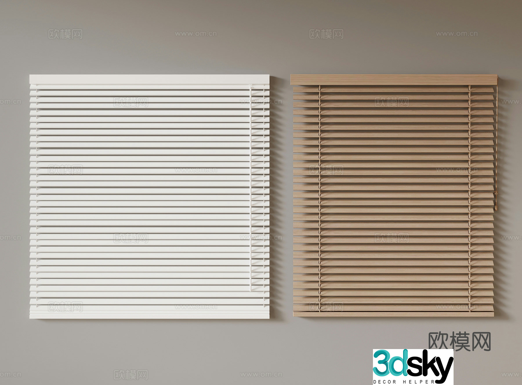 Venetian blinds Modern venetian blinds Roller blinds 3d model