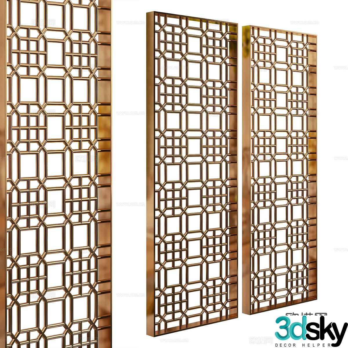 New Chinese stainless steel metal screen 3D model