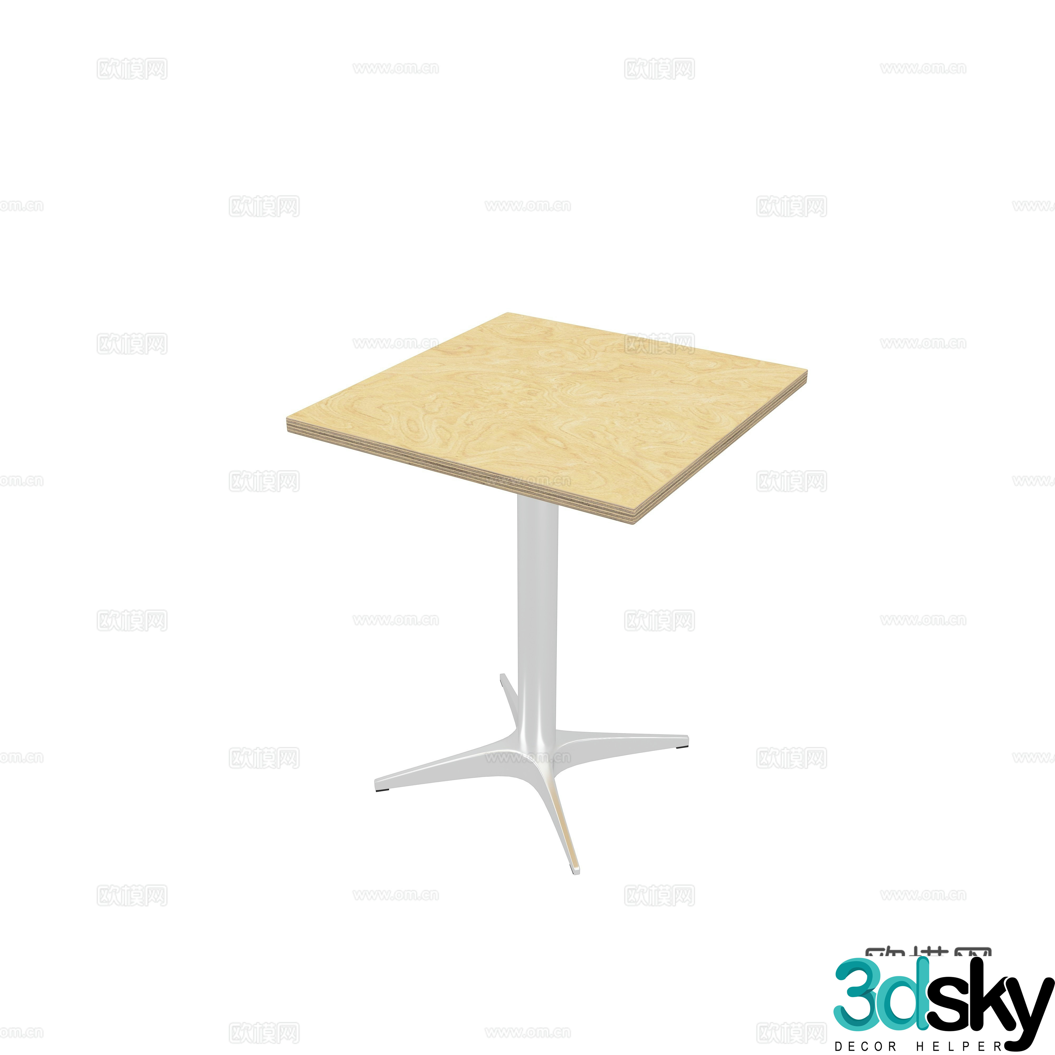 Ocean board square table 3d model