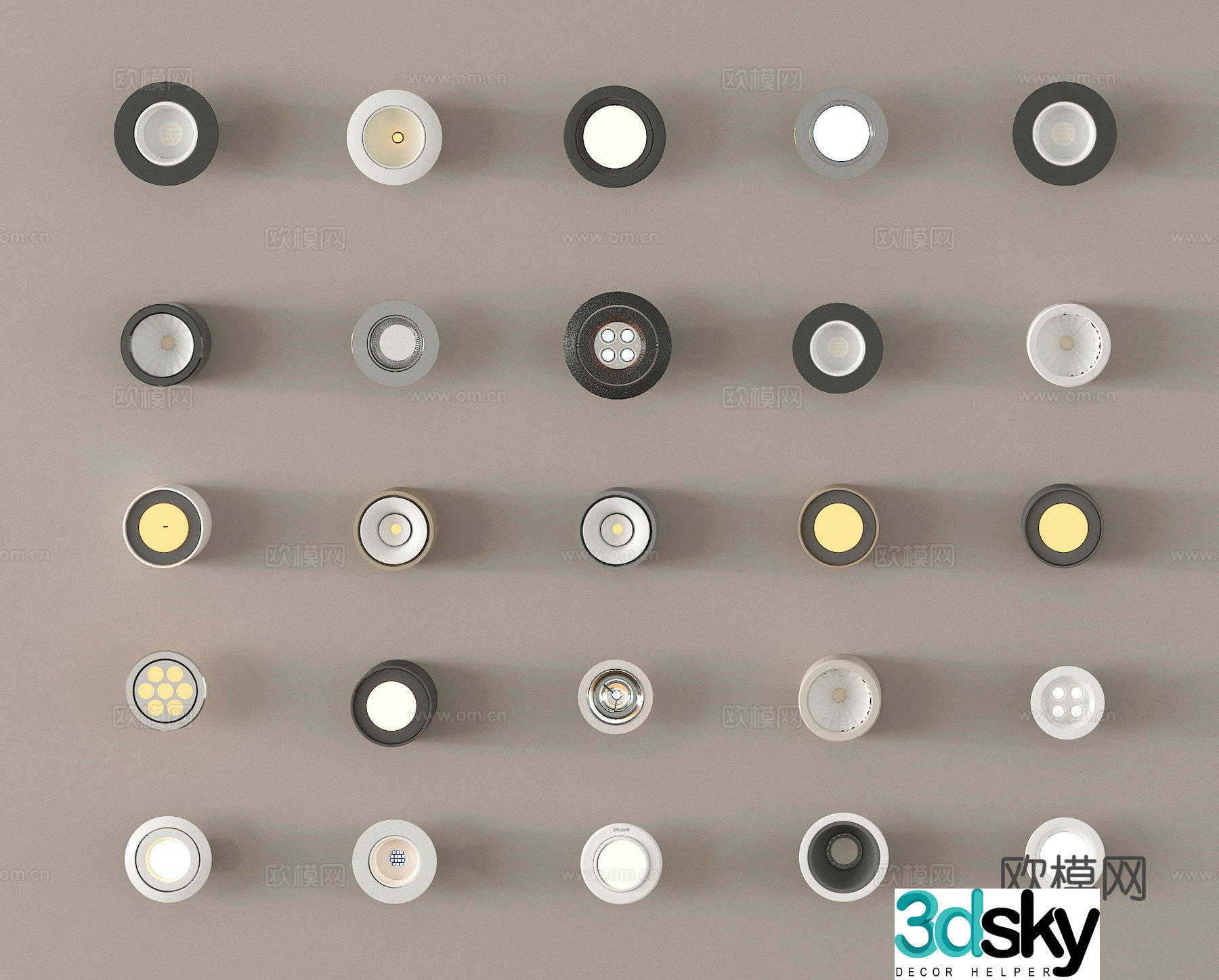 Spotlight Downlight Bulleye Lamp 3D Model