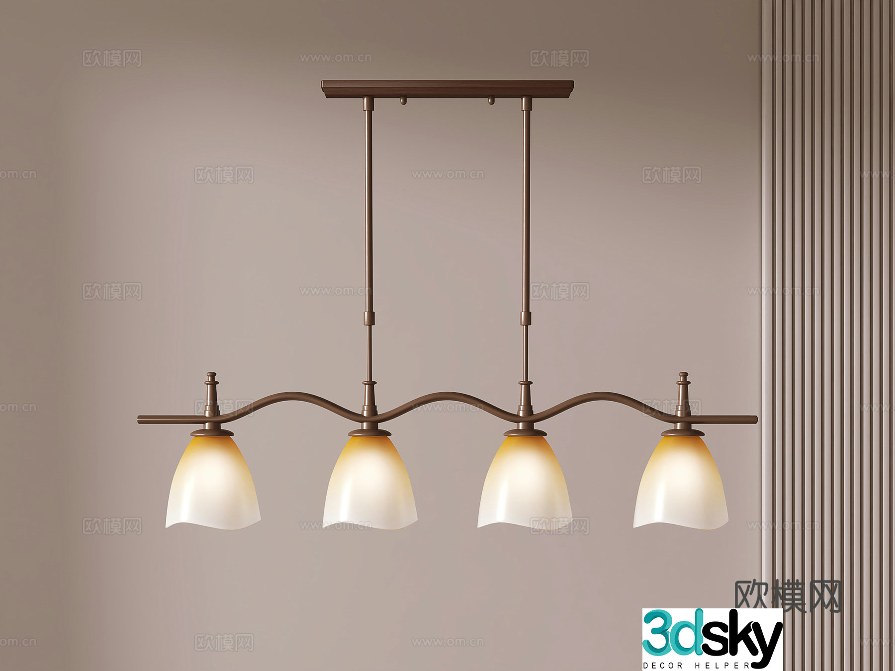 3D model of medieval style chandelier