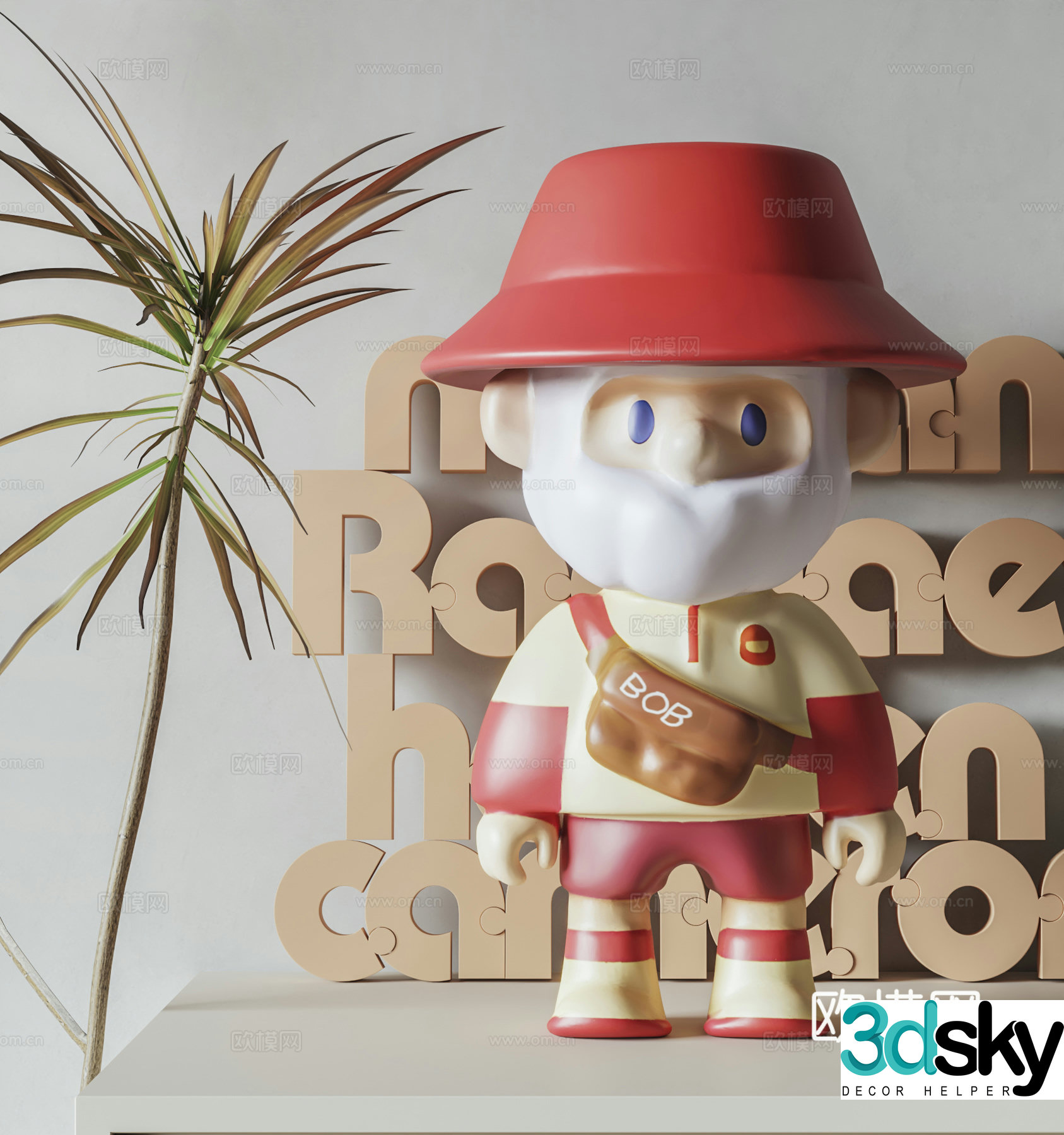 Modern doll 3d model