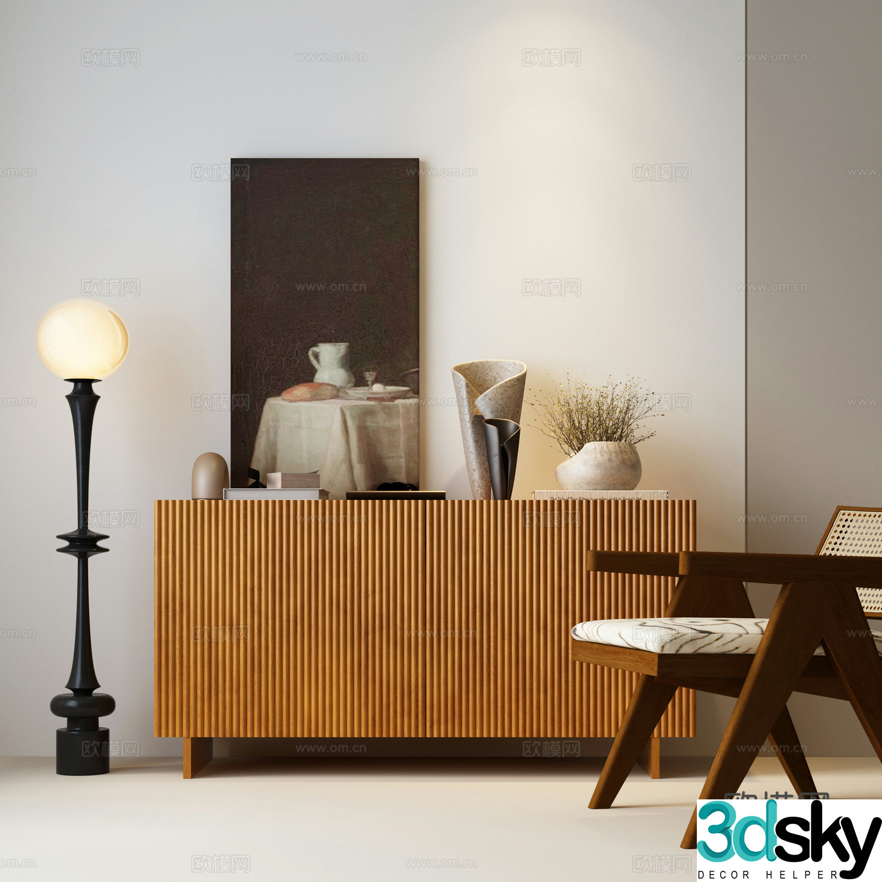 Modern chest of drawers Modern medieval chest of drawers Medium style side cabinet Medium style entrance cabinet Modern medieval costume 3D model