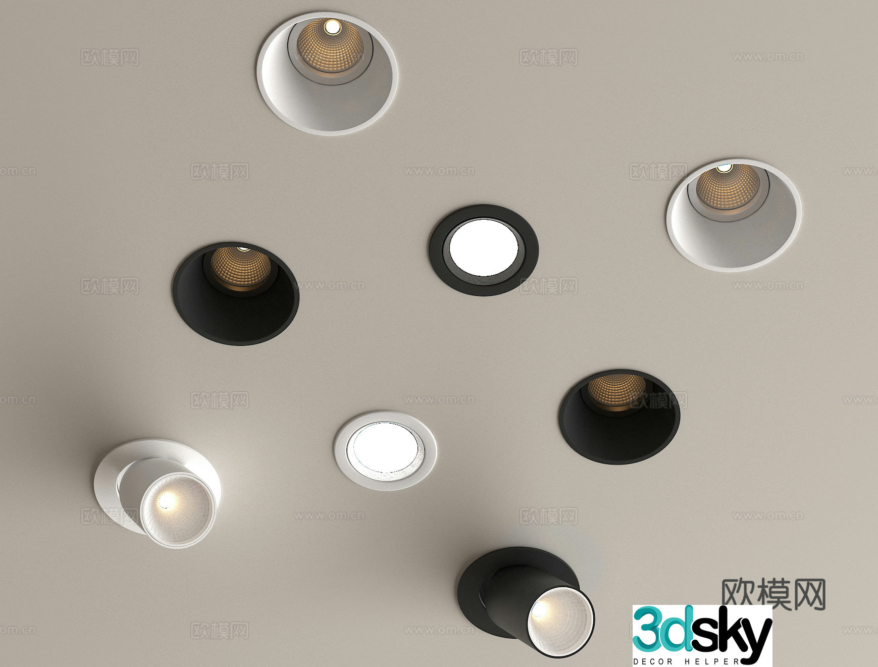 Spotlight Downlight Bulleye Lamp 3D Model