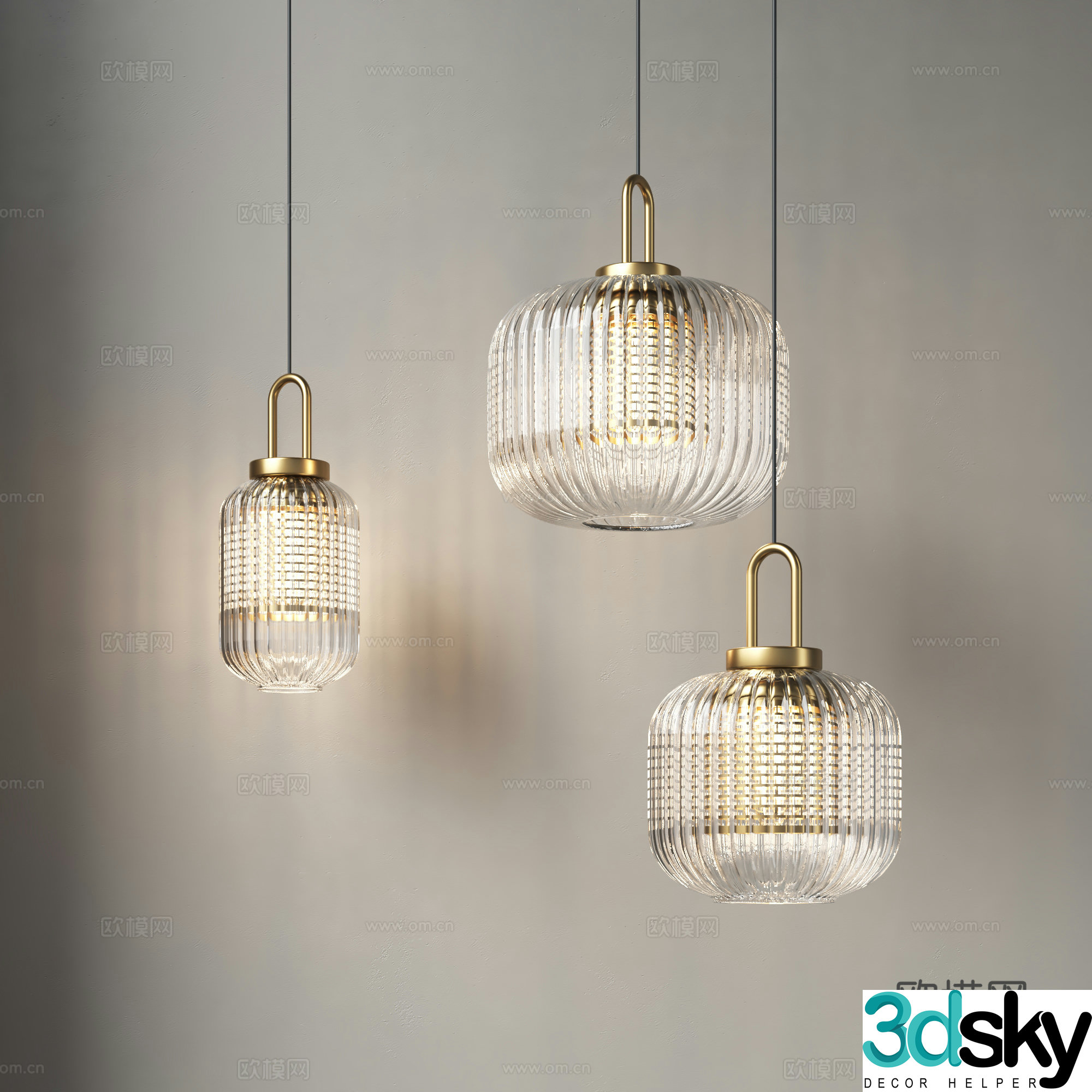 Light luxury restaurant chandeliers modern small chandeliers new Chinese art chandeliers simple small chandeliers bar 3D model
