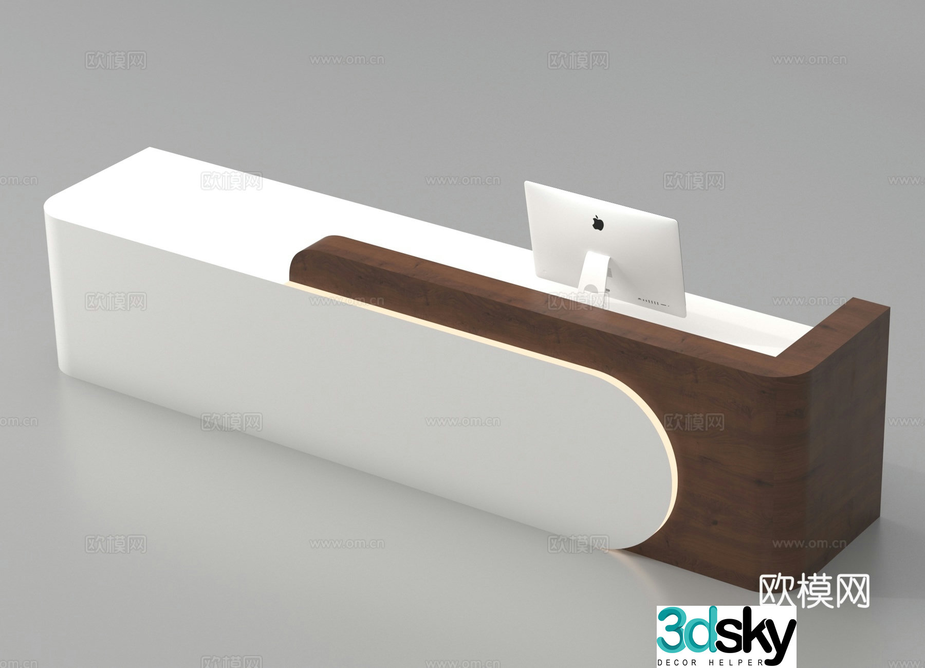 Reception desk Front desk Service desk Consulting desk 3d model