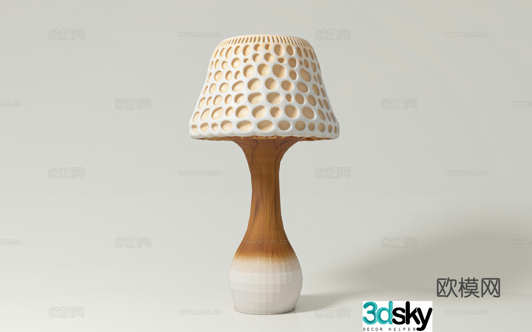 Morel creative ornaments Art abstract lamp shape Ornaments sculpture Engraving sculpture Figure 3D model