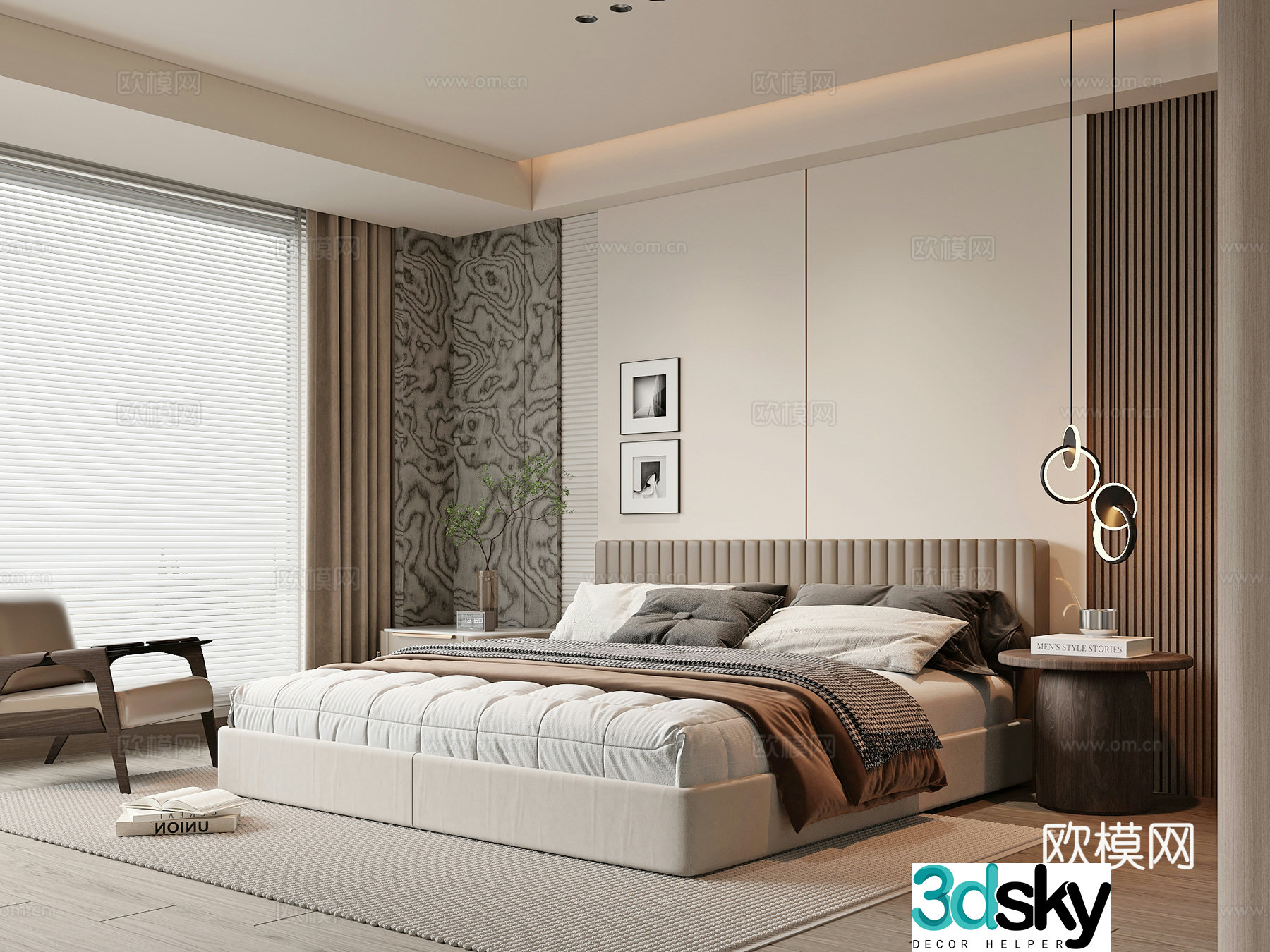 Modern bedroom 3d model