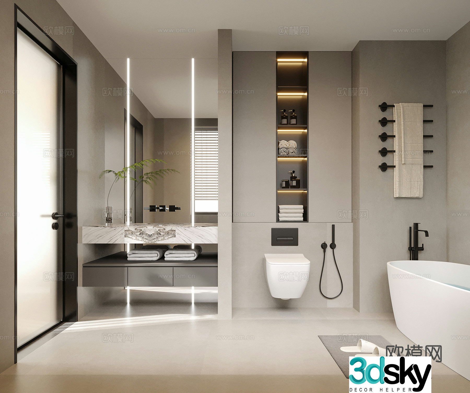 Modern bathroom 3d model