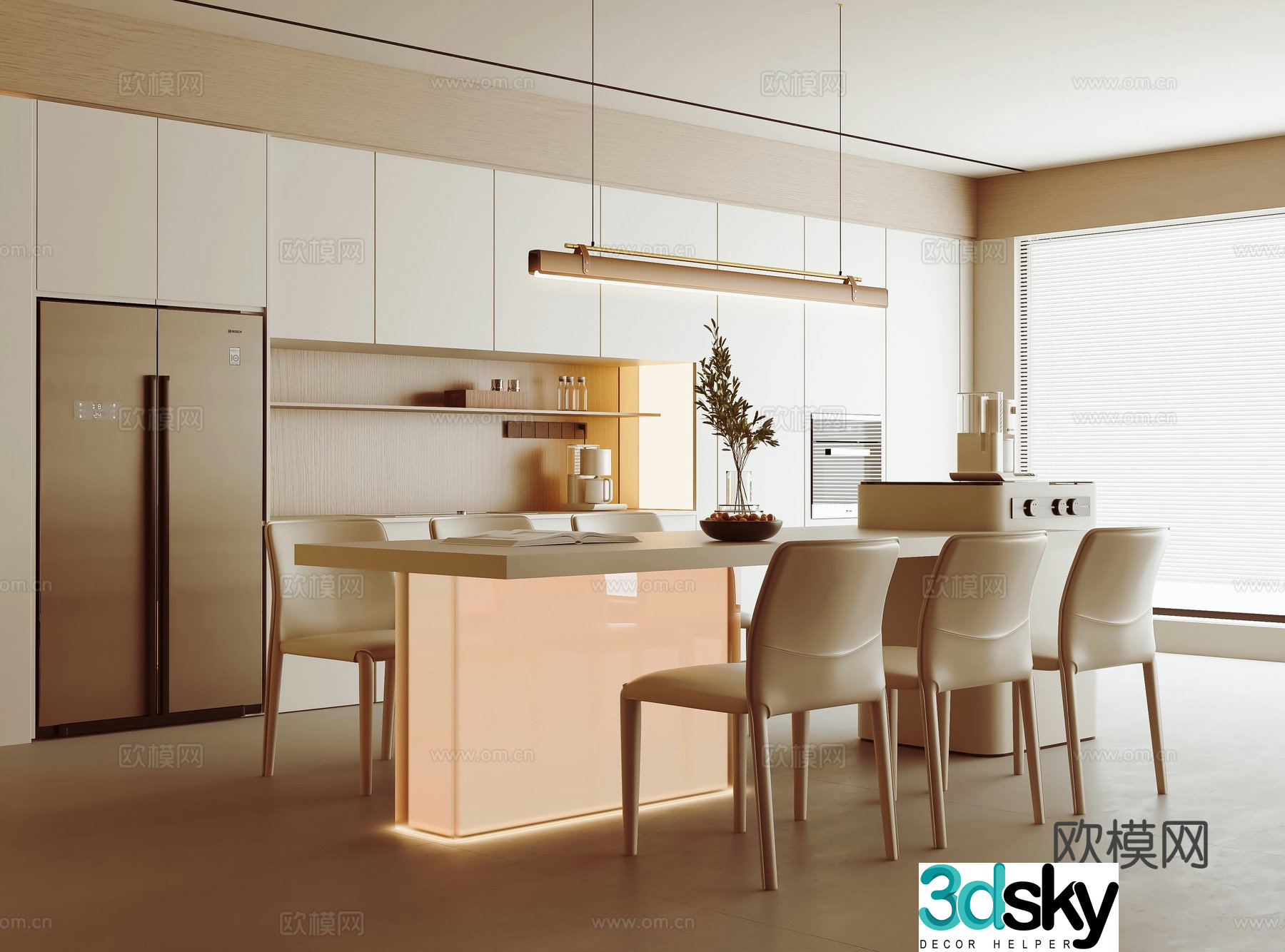 Modern restaurant 3d model