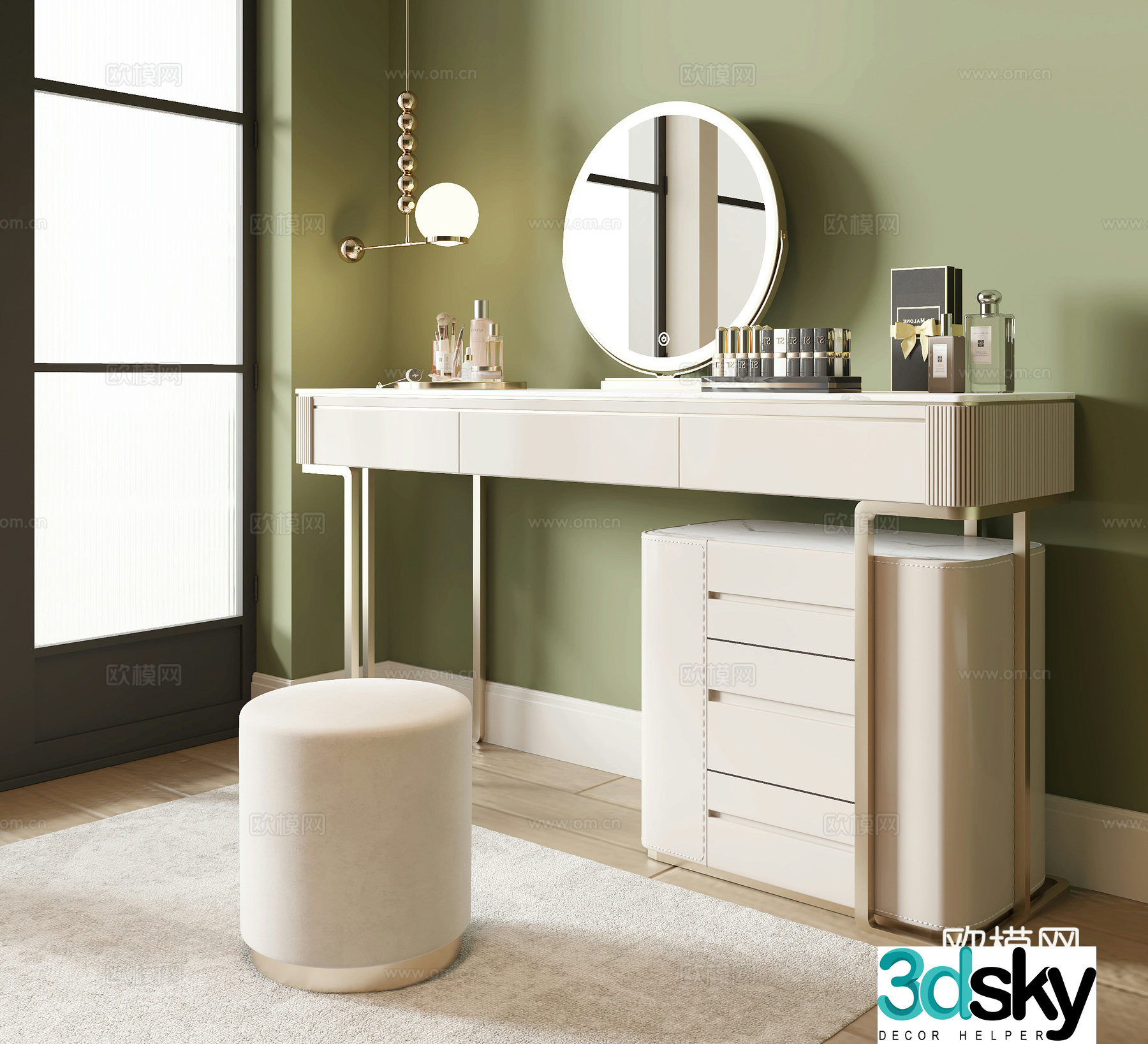 Modern dressing table 3d model