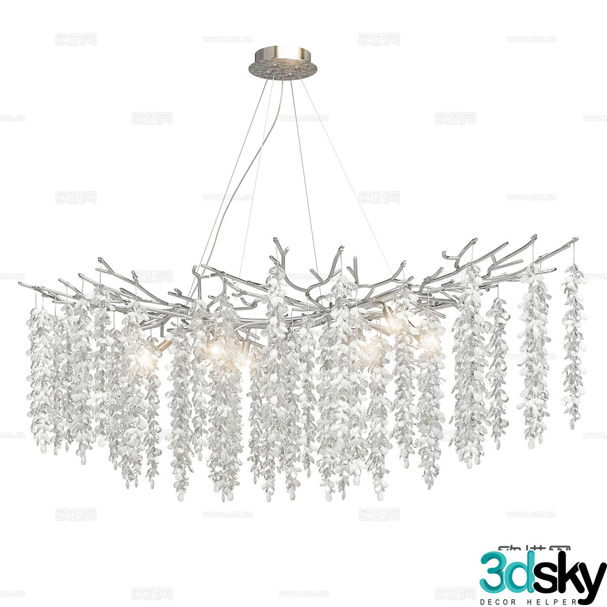 French Chandelier Crystal Chandelier Metal Chandelier Hall Chandelier Villa Chandelier 3D Model