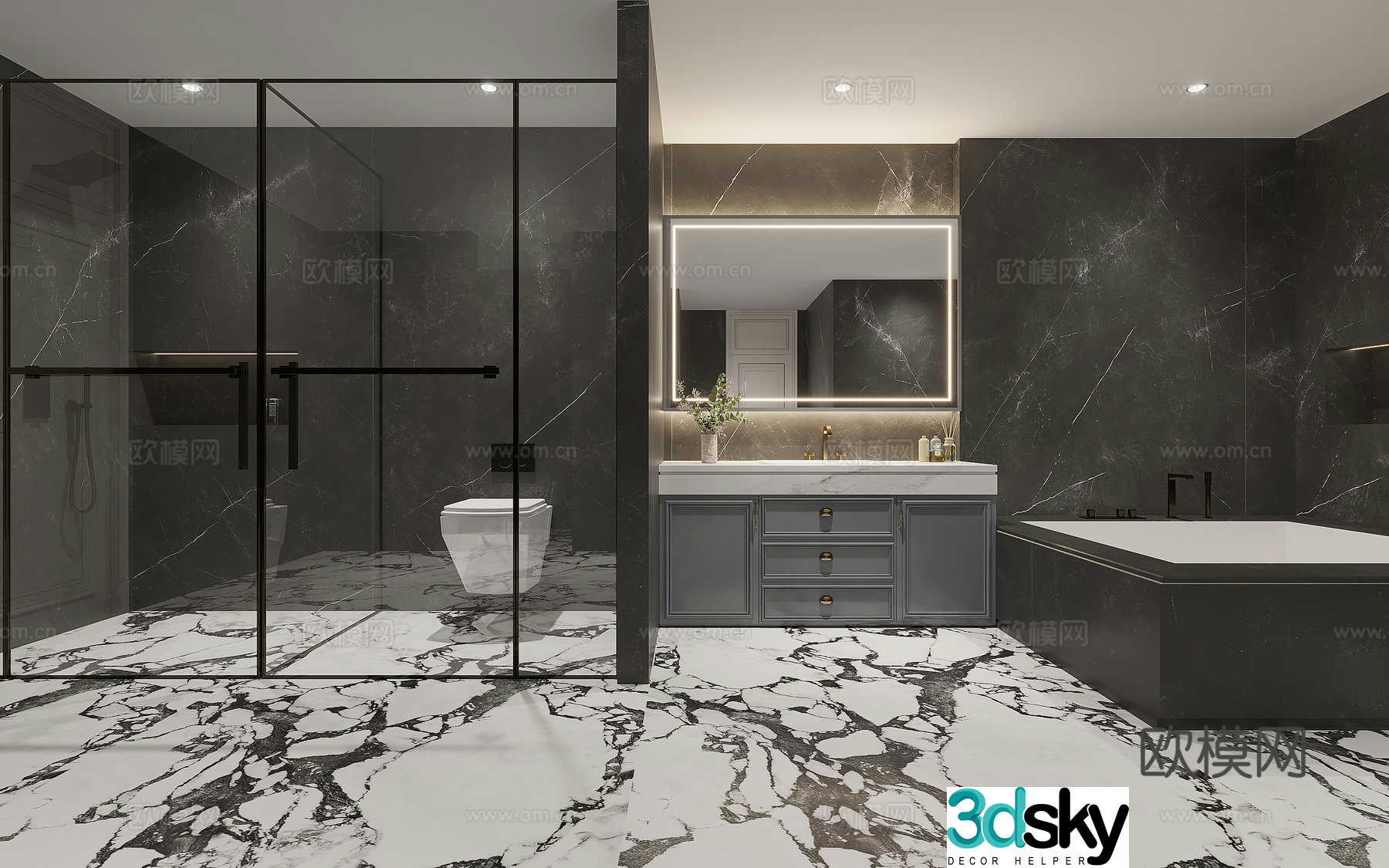 European bathroom 3D model