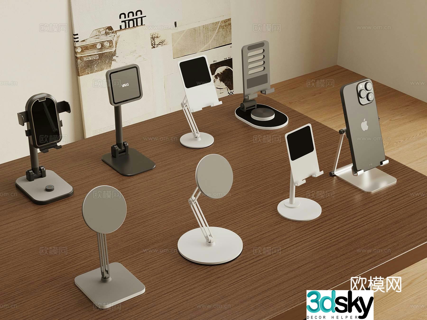 Modern ornaments Mobile phone stand Mobile phone 3d model