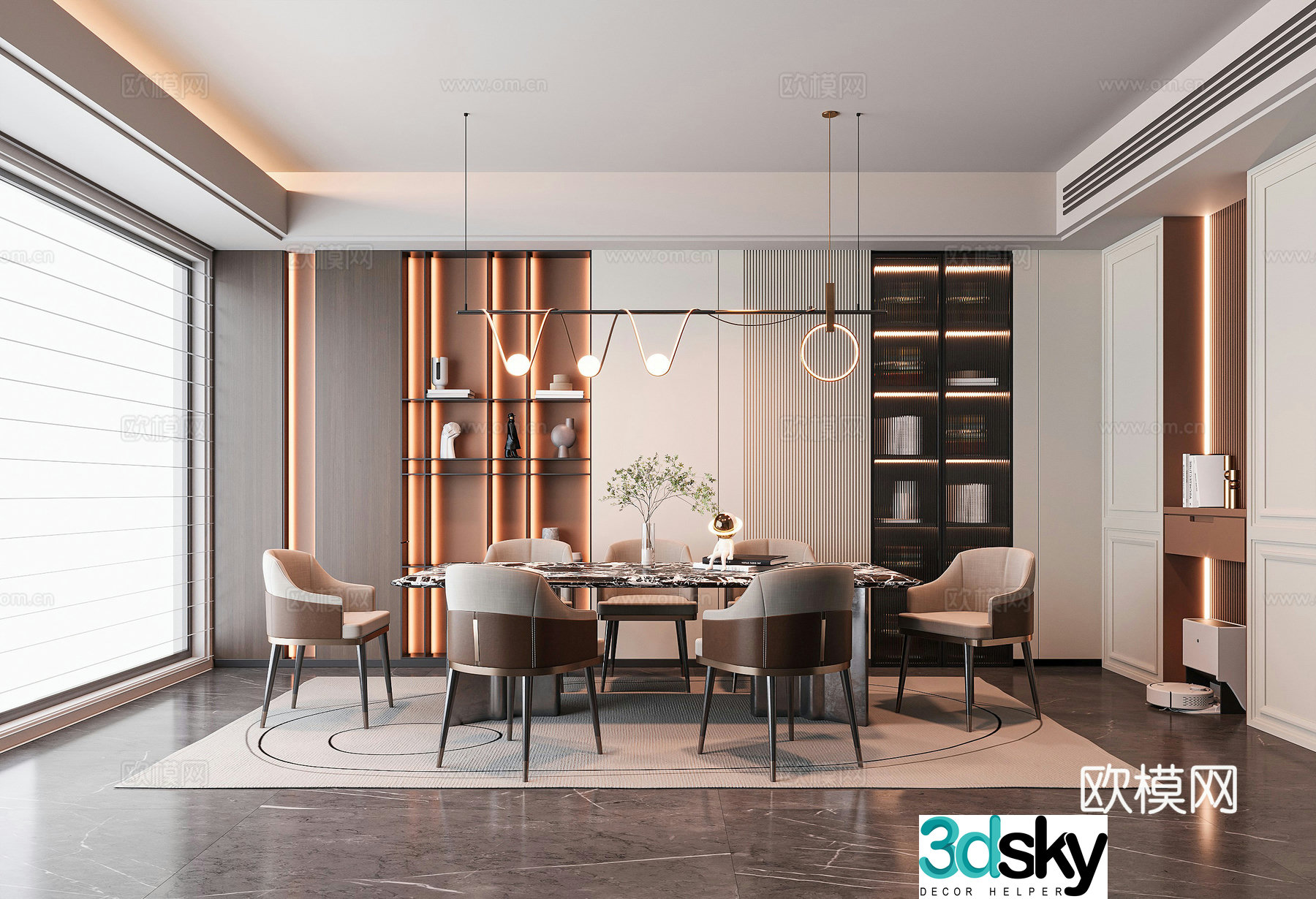 Modern restaurant 3d model