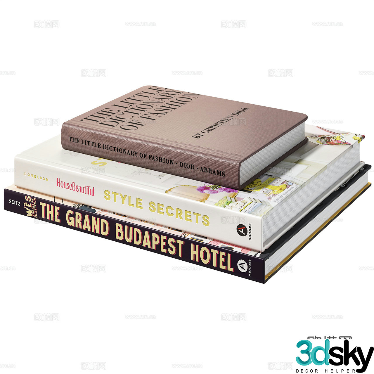 Abrams Modern Books Book Ornaments Book Desktop Ornaments Decorative Ornaments 3D Model