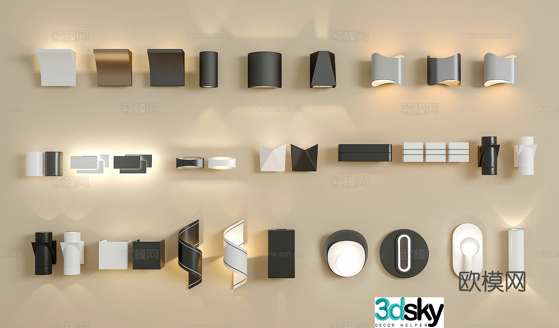 Modern wall lamp Crystal wall lamp Long wall lamp Metal wall lamp Glass wall lamp 3D model