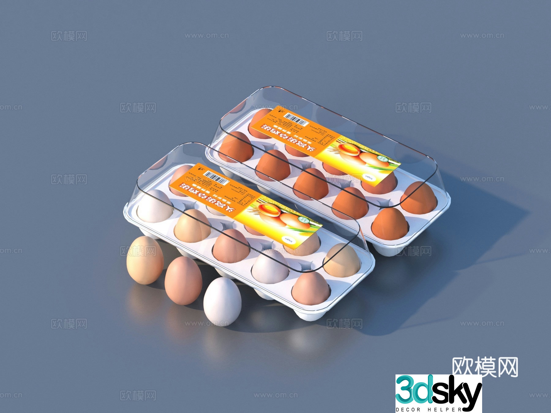 Egg Egg Food Egg Tray 3d Model