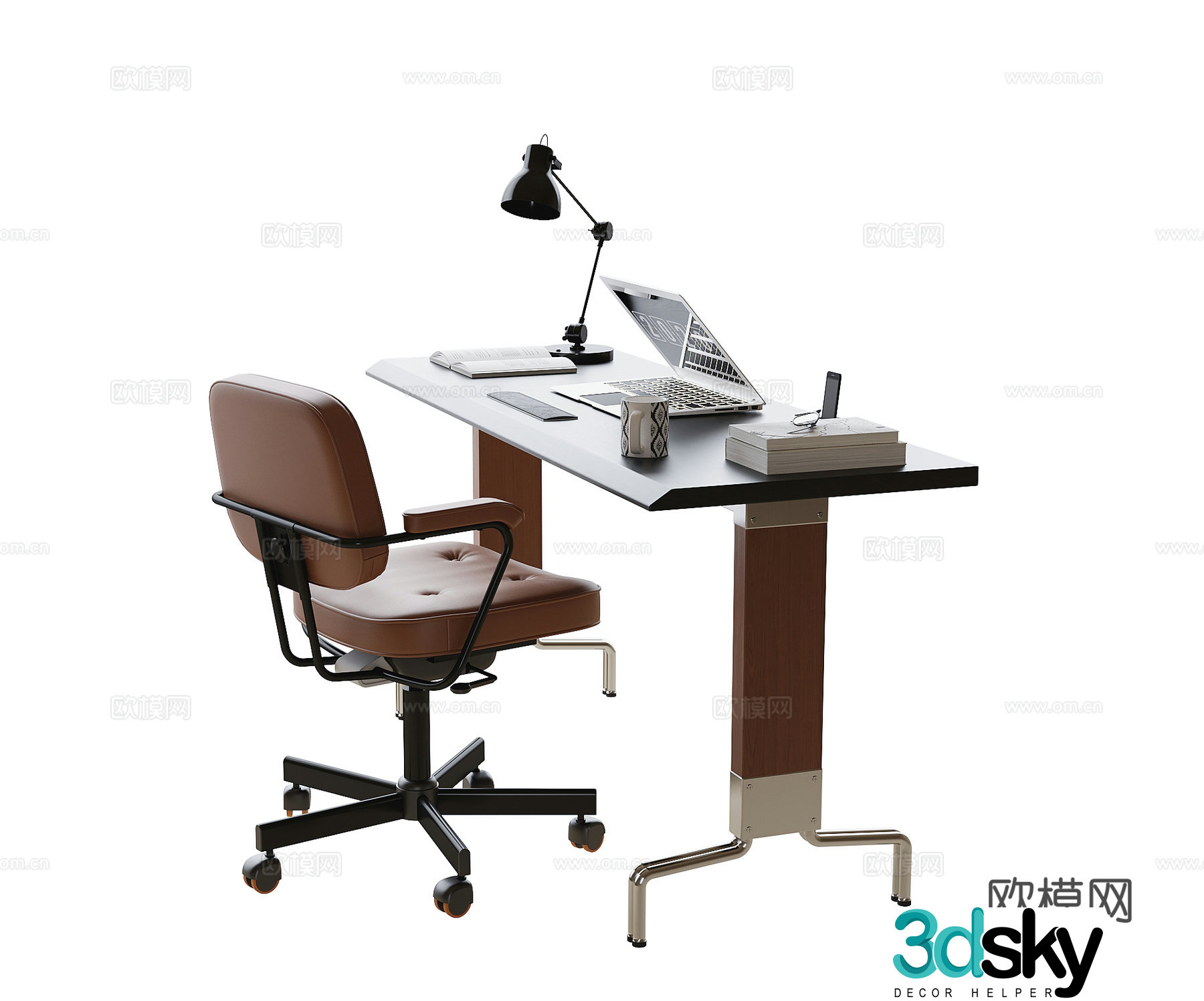 Modern desk chair desk chair office chair 3d model