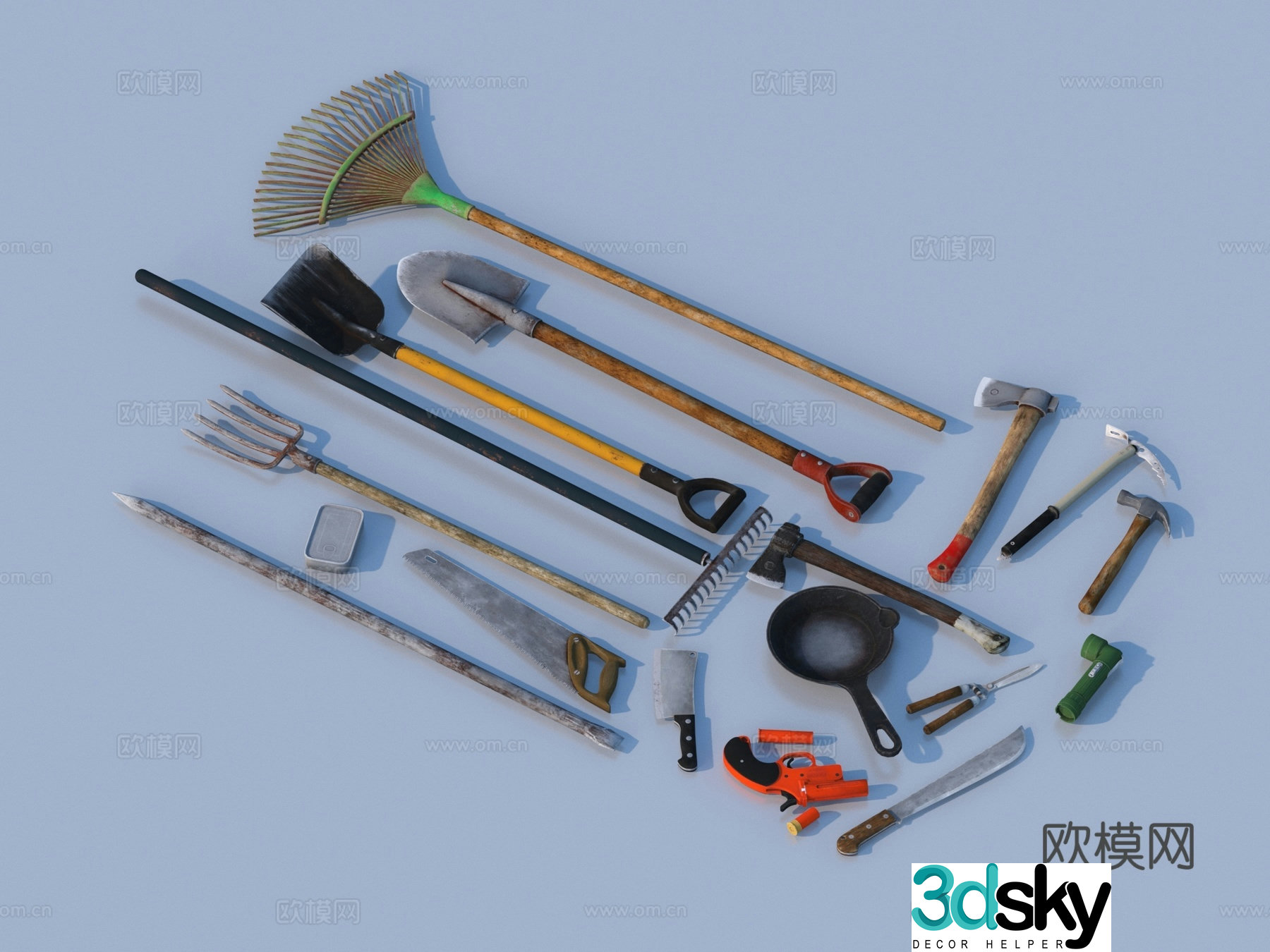Hardware Tools Farm Tools 3D Model