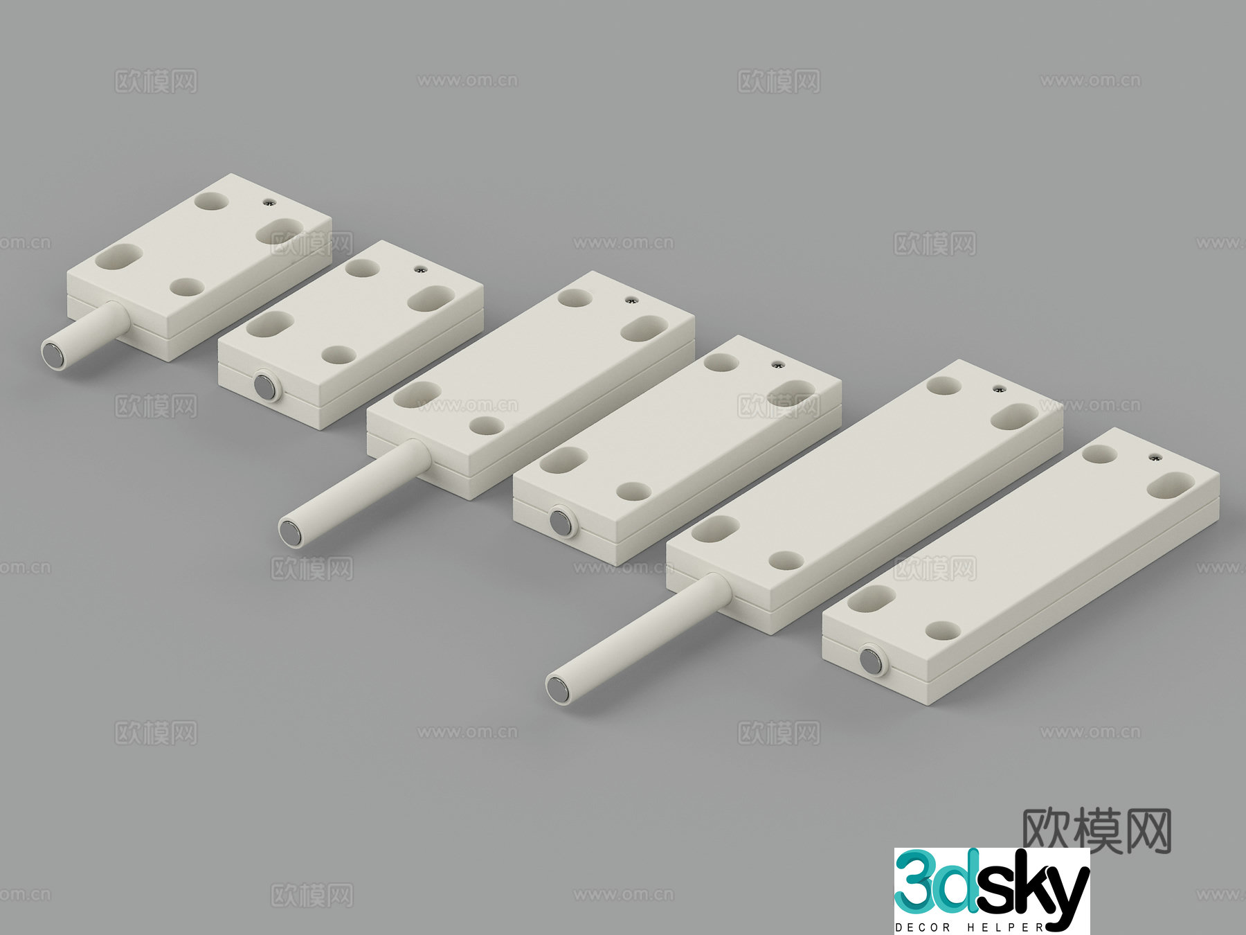 Rebounder Press-type Handle-free Wardrobe Hardware Cabinet Hardware 3D Model